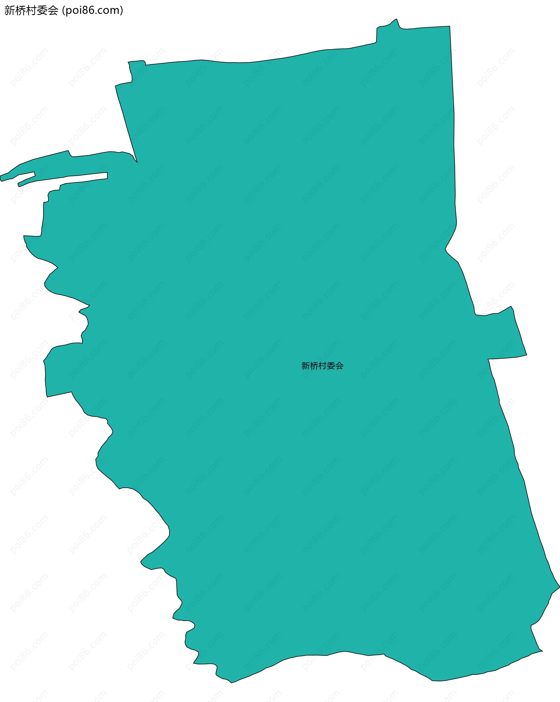 新桥村委会边界地图