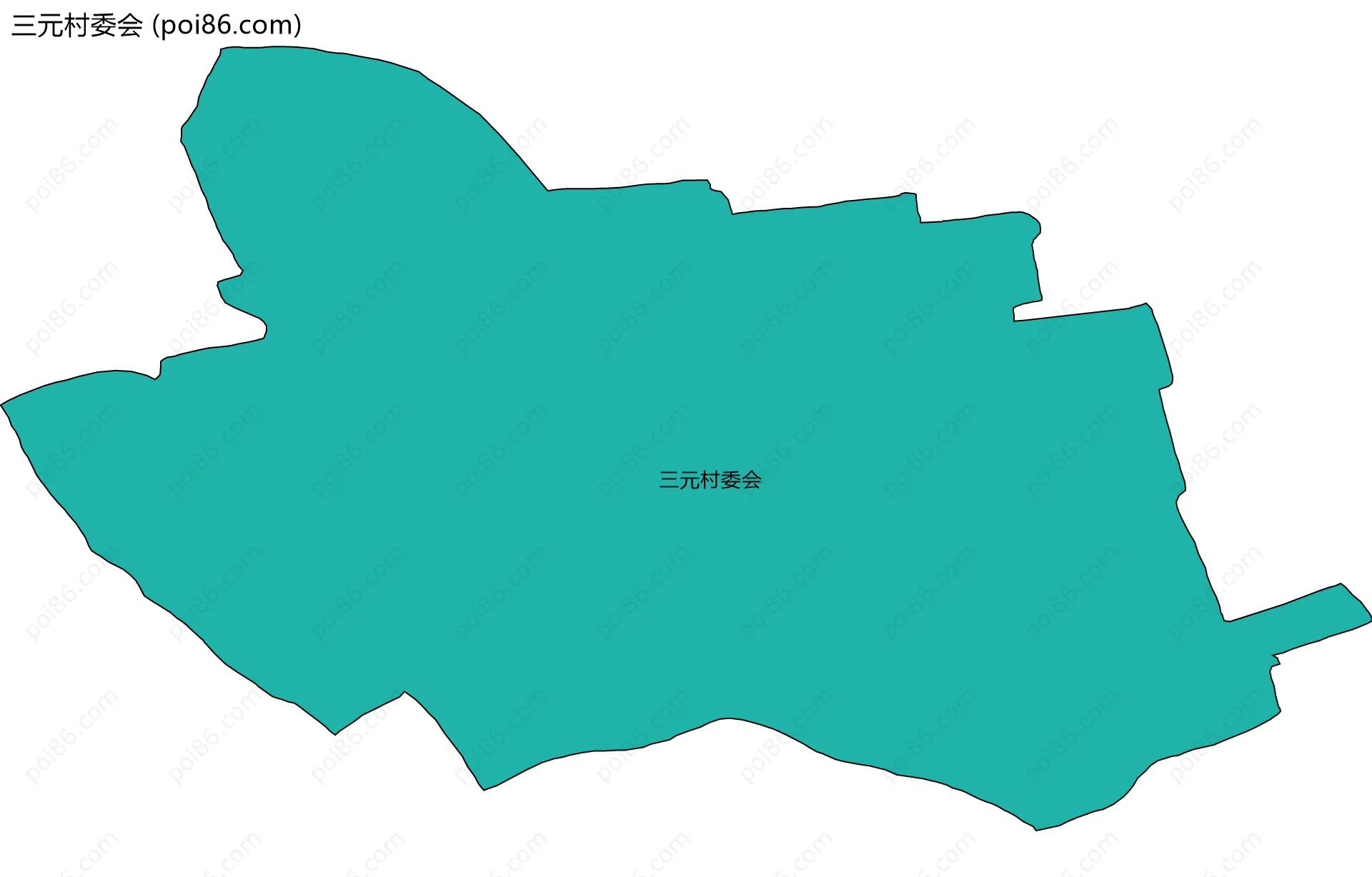 三元村委会边界地图