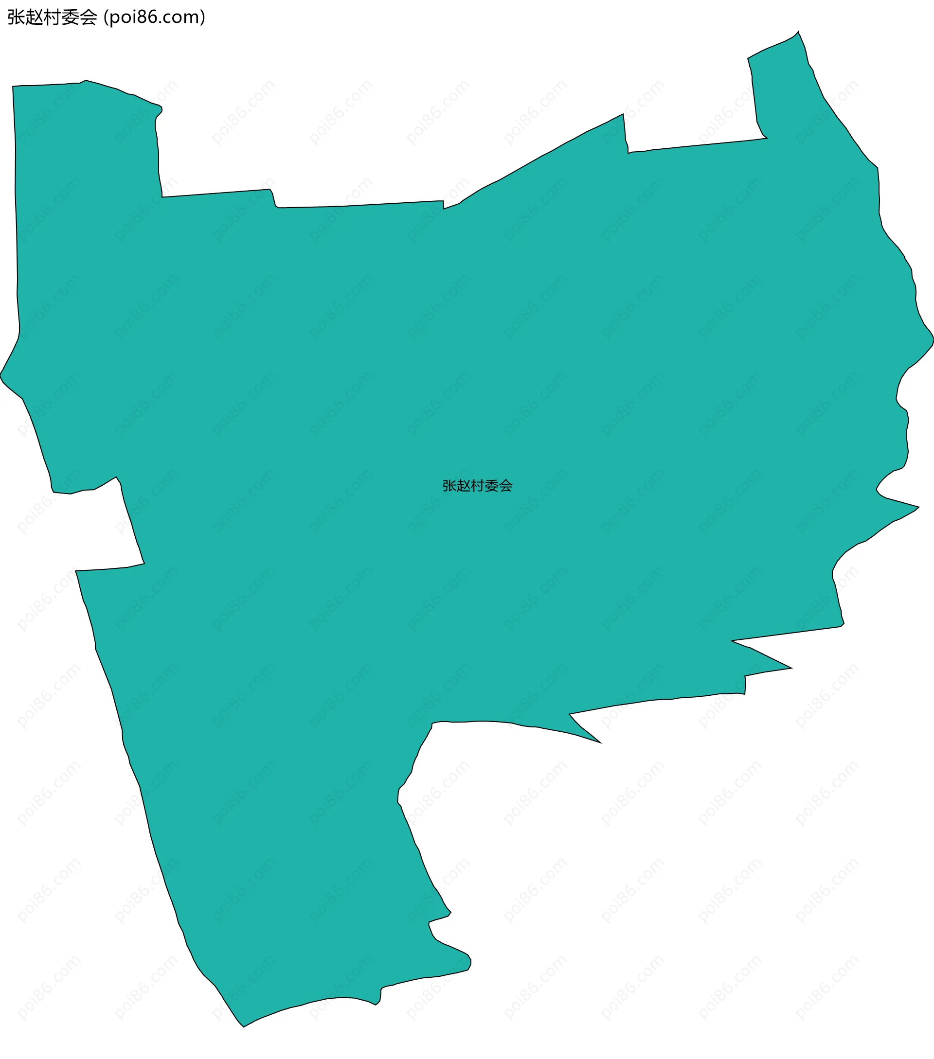 张赵村委会边界地图
