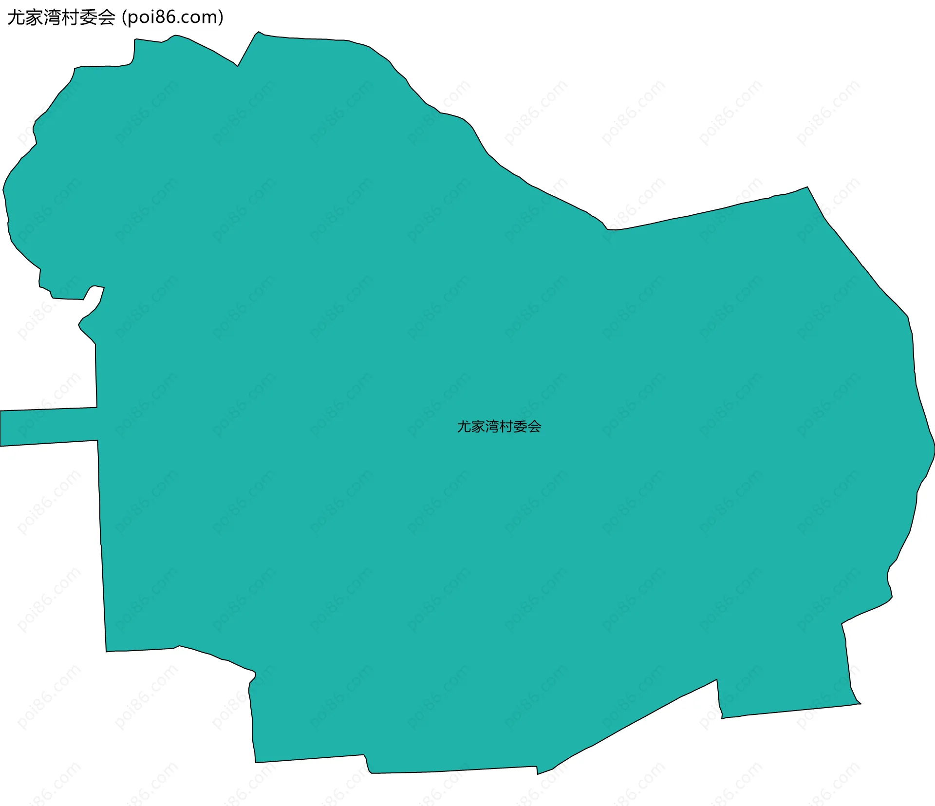 尤家湾村委会边界地图