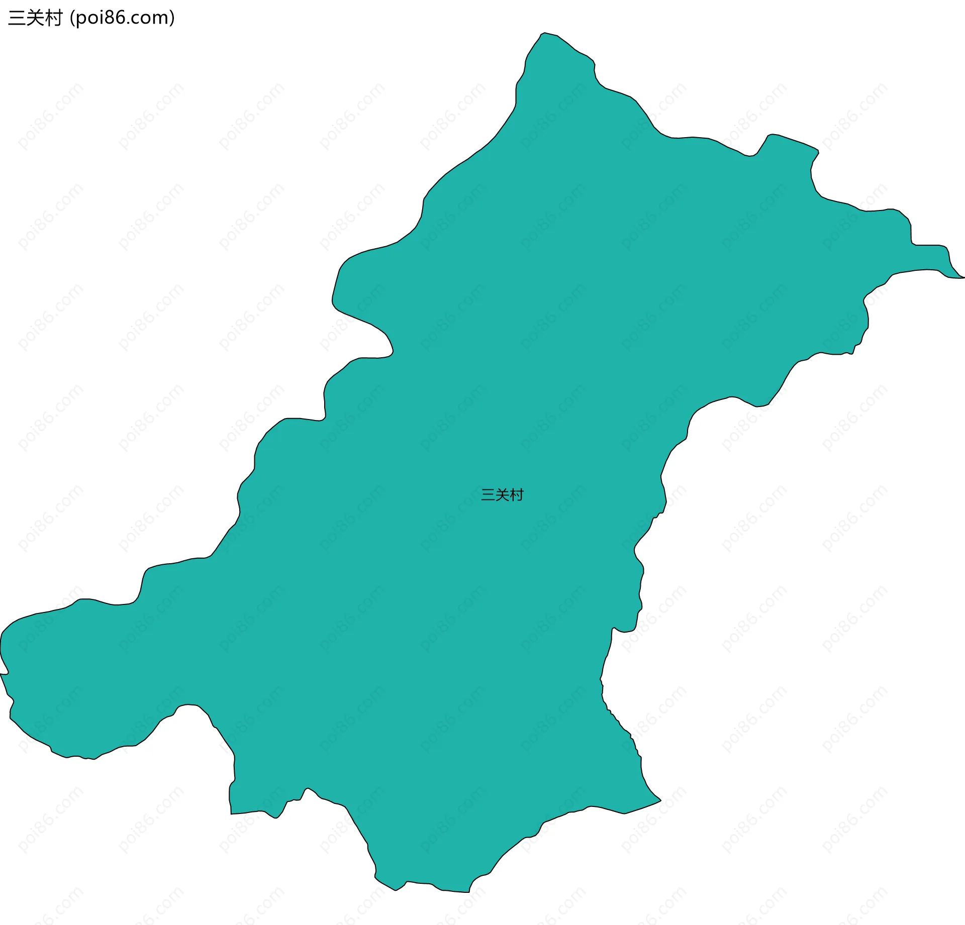 三关村边界地图