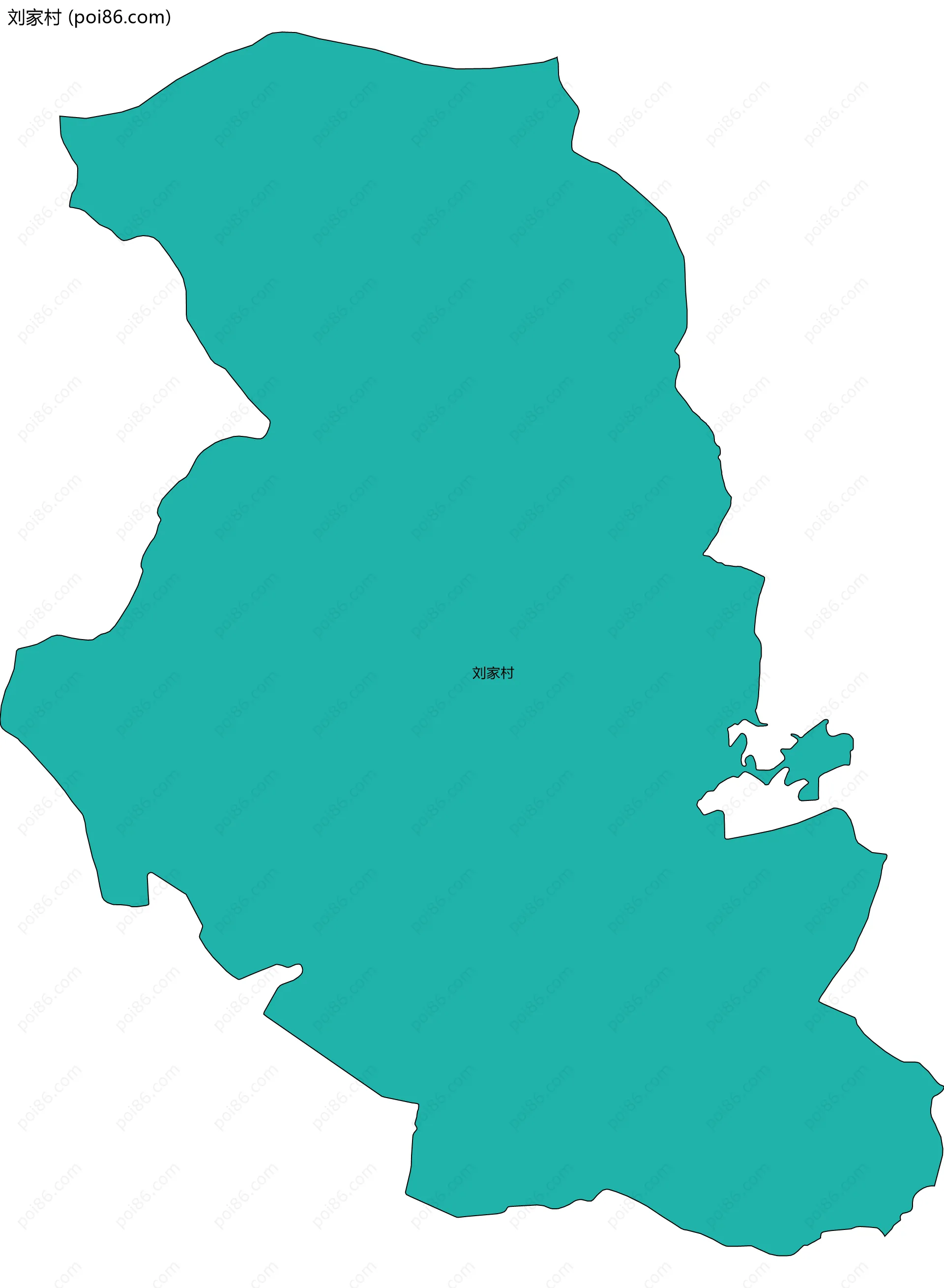 刘家村边界地图