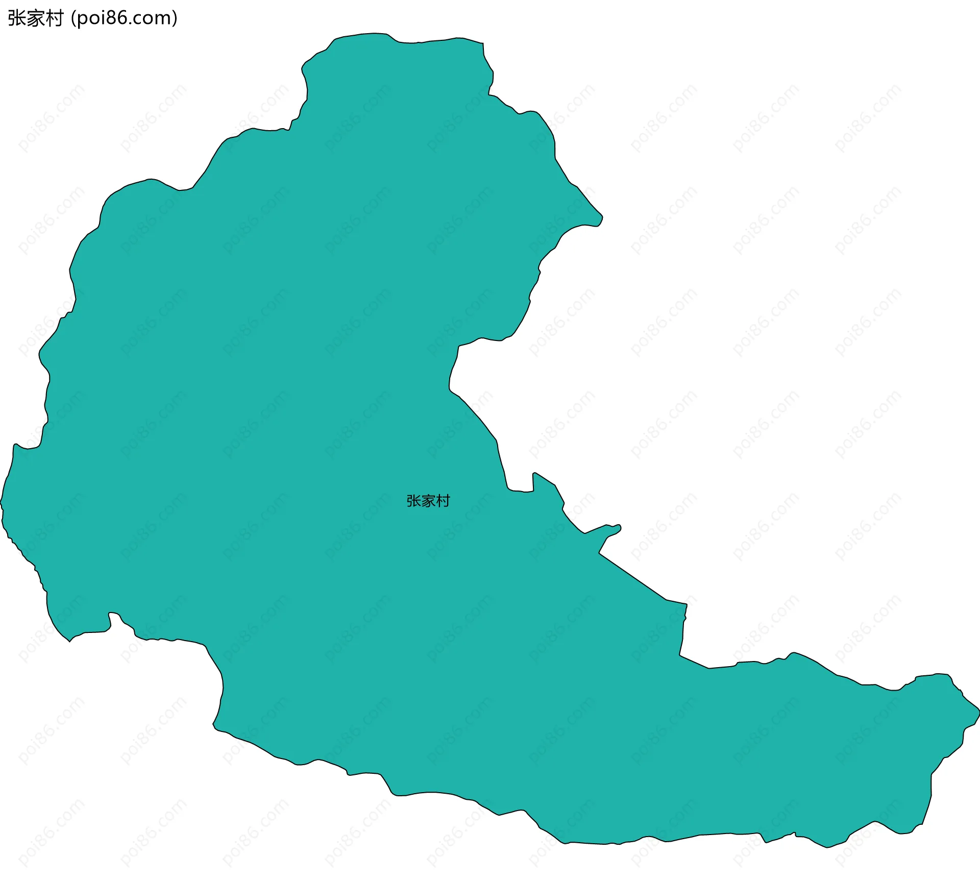 张家村边界地图