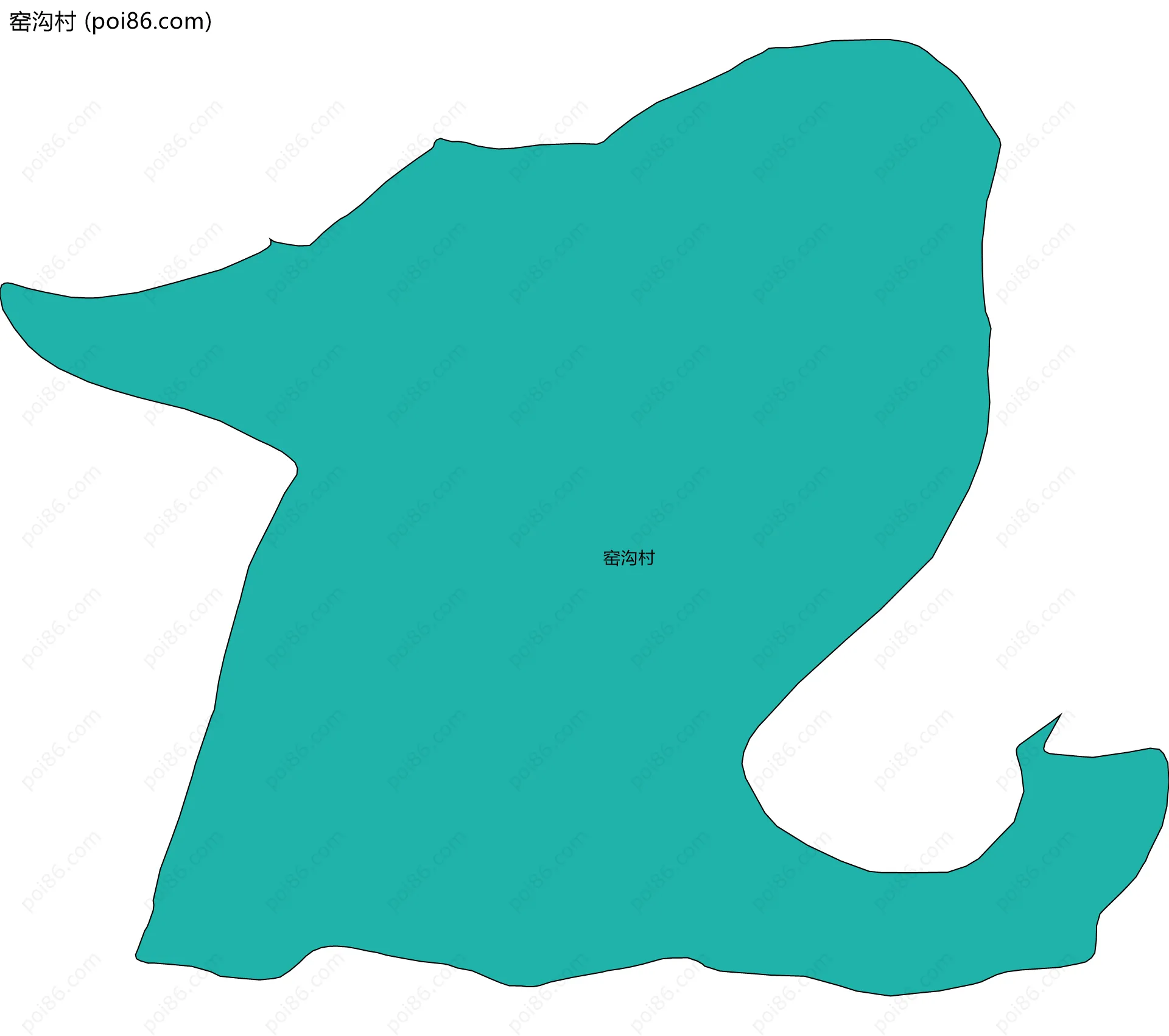 窑沟村边界地图