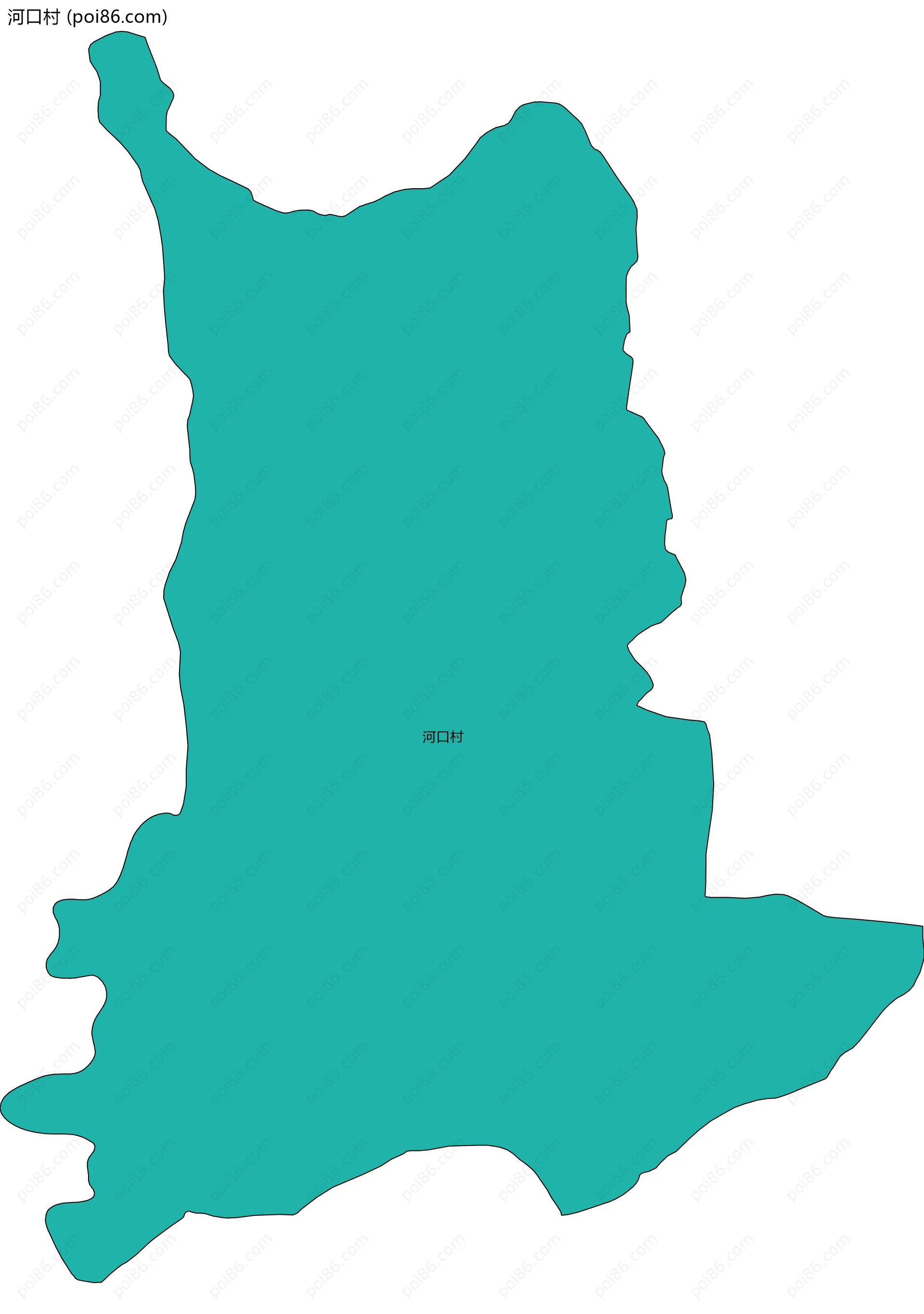 河口村边界地图