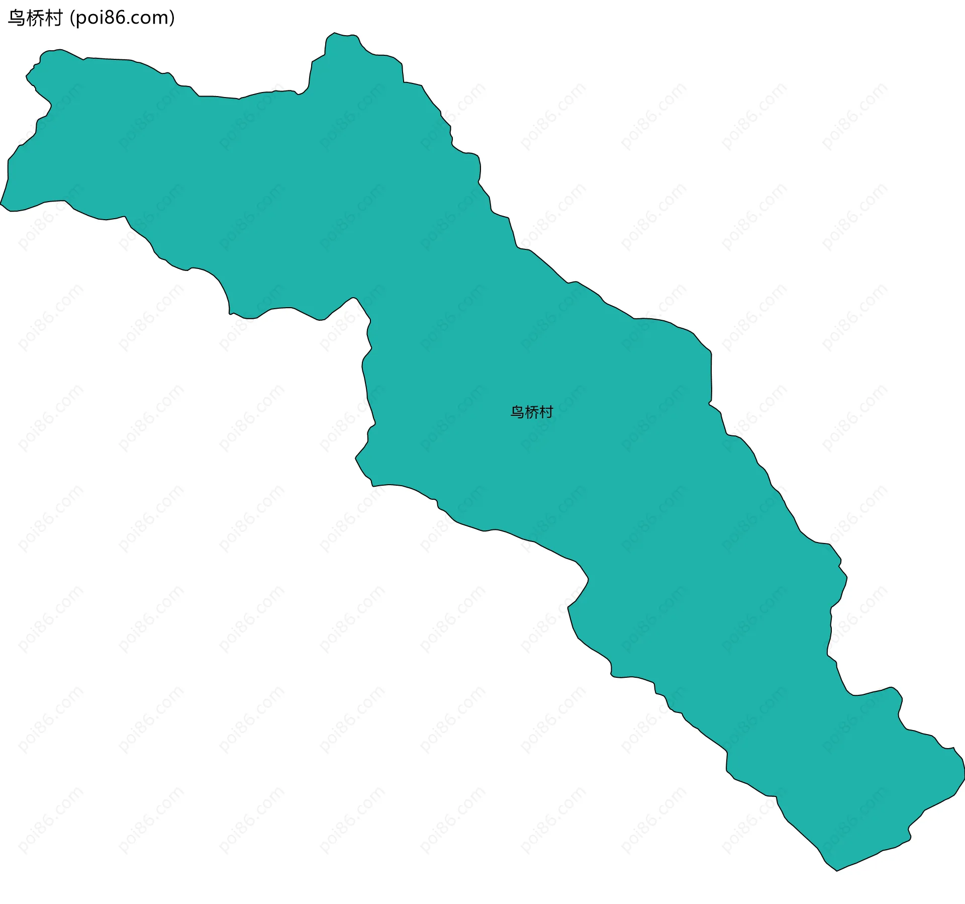 鸟桥村边界地图