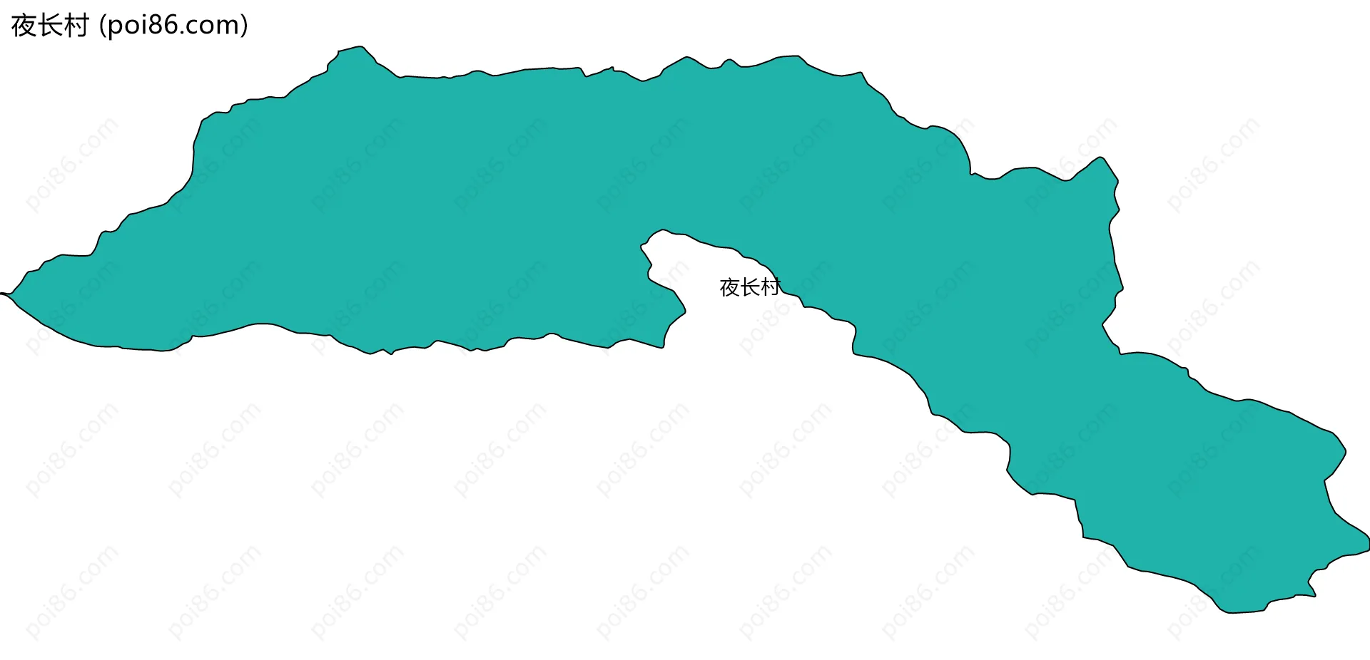 夜长村边界地图