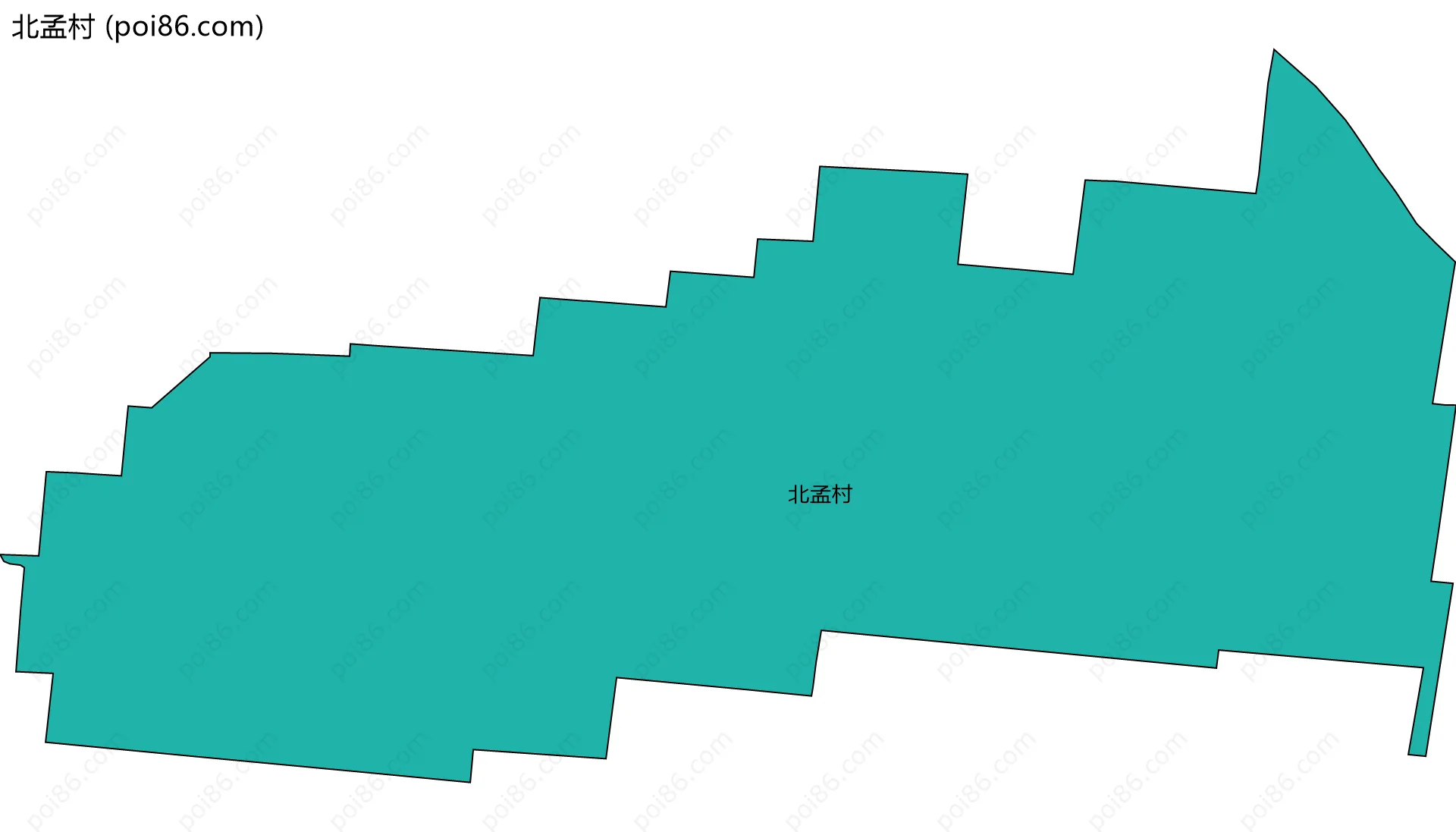 北孟村边界地图