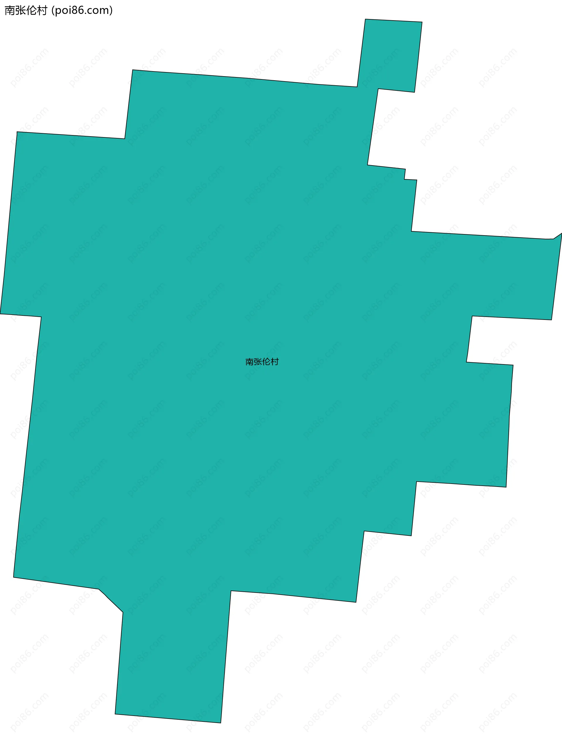 南张伦村边界地图