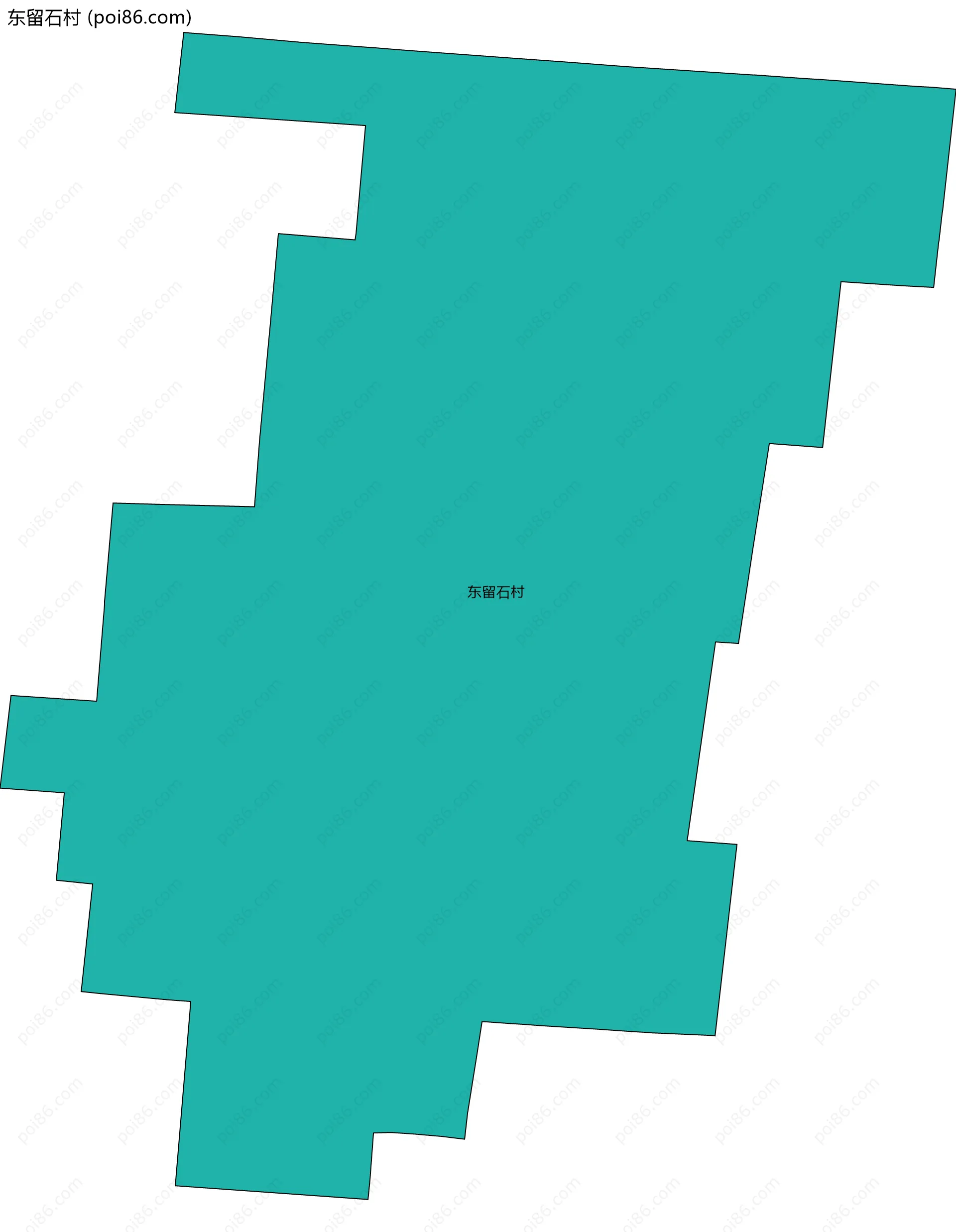 东留石村边界地图