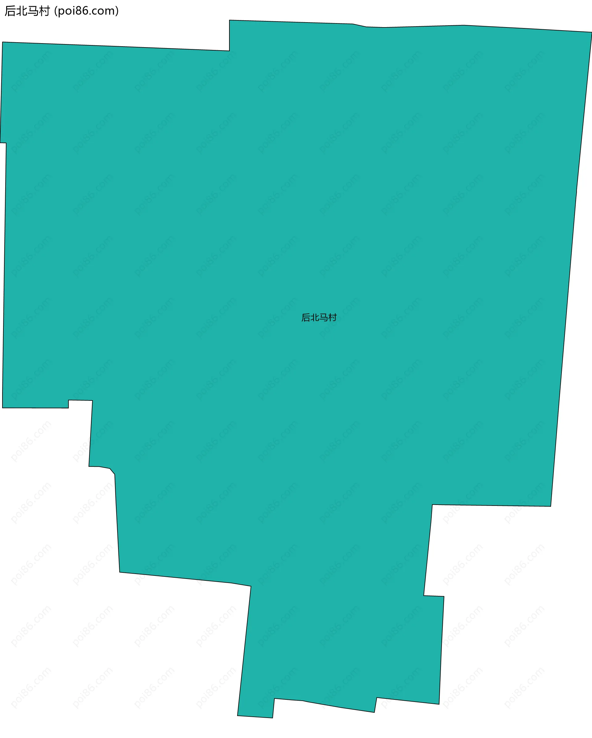 后北马村边界地图