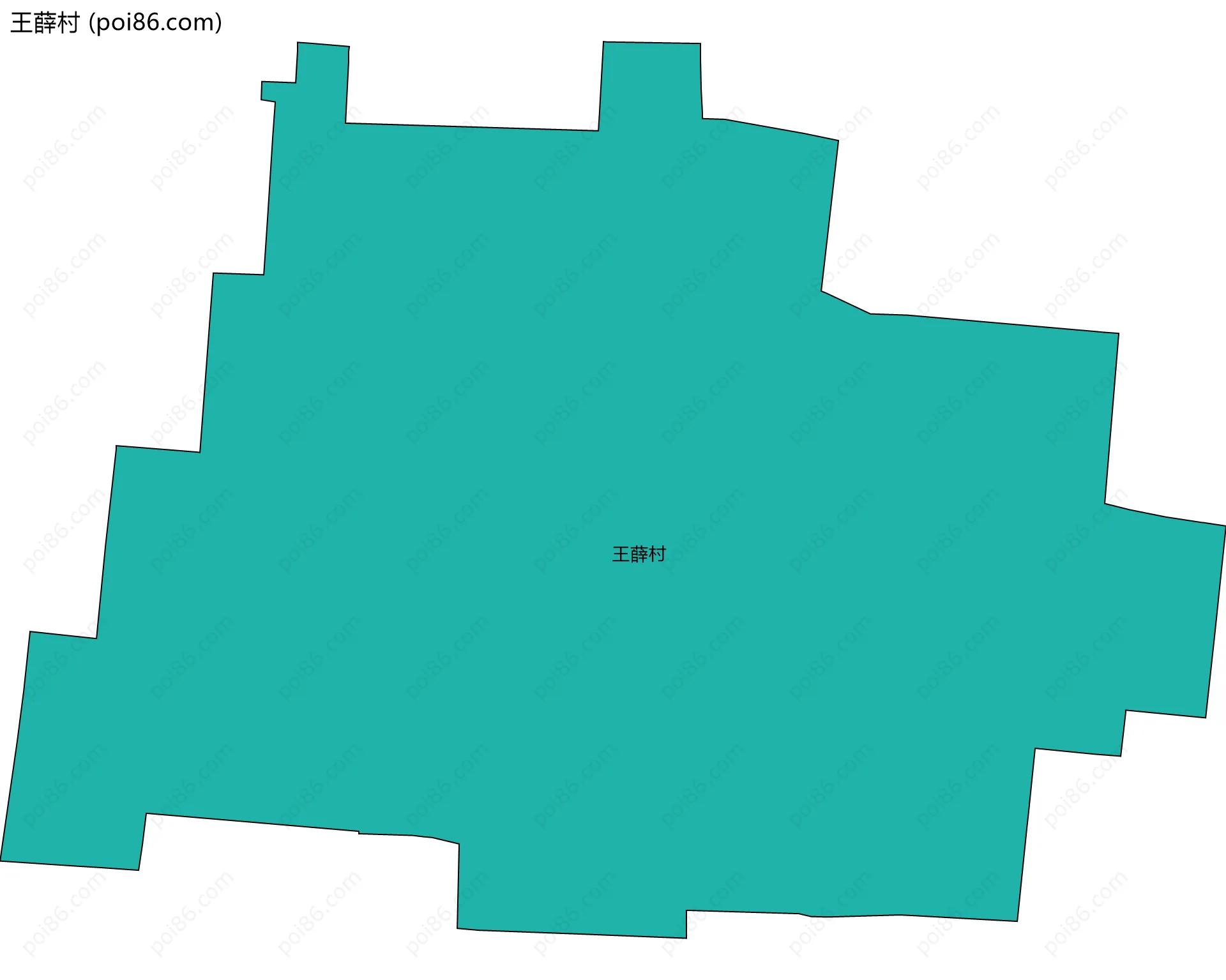 王薛村边界地图