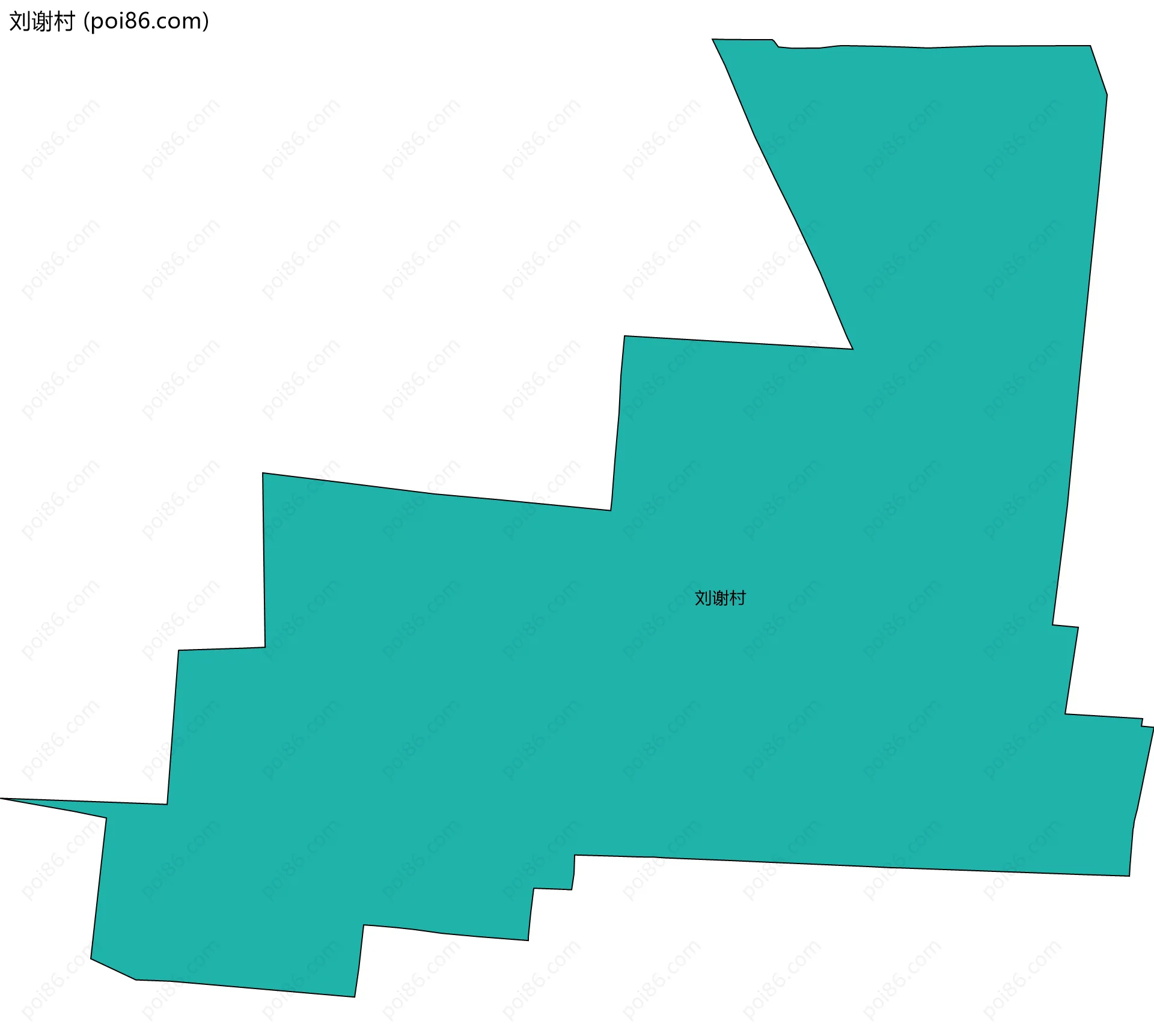 刘谢村边界地图