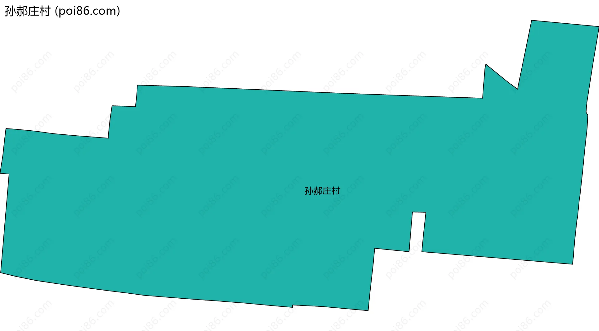 孙郝庄村边界地图