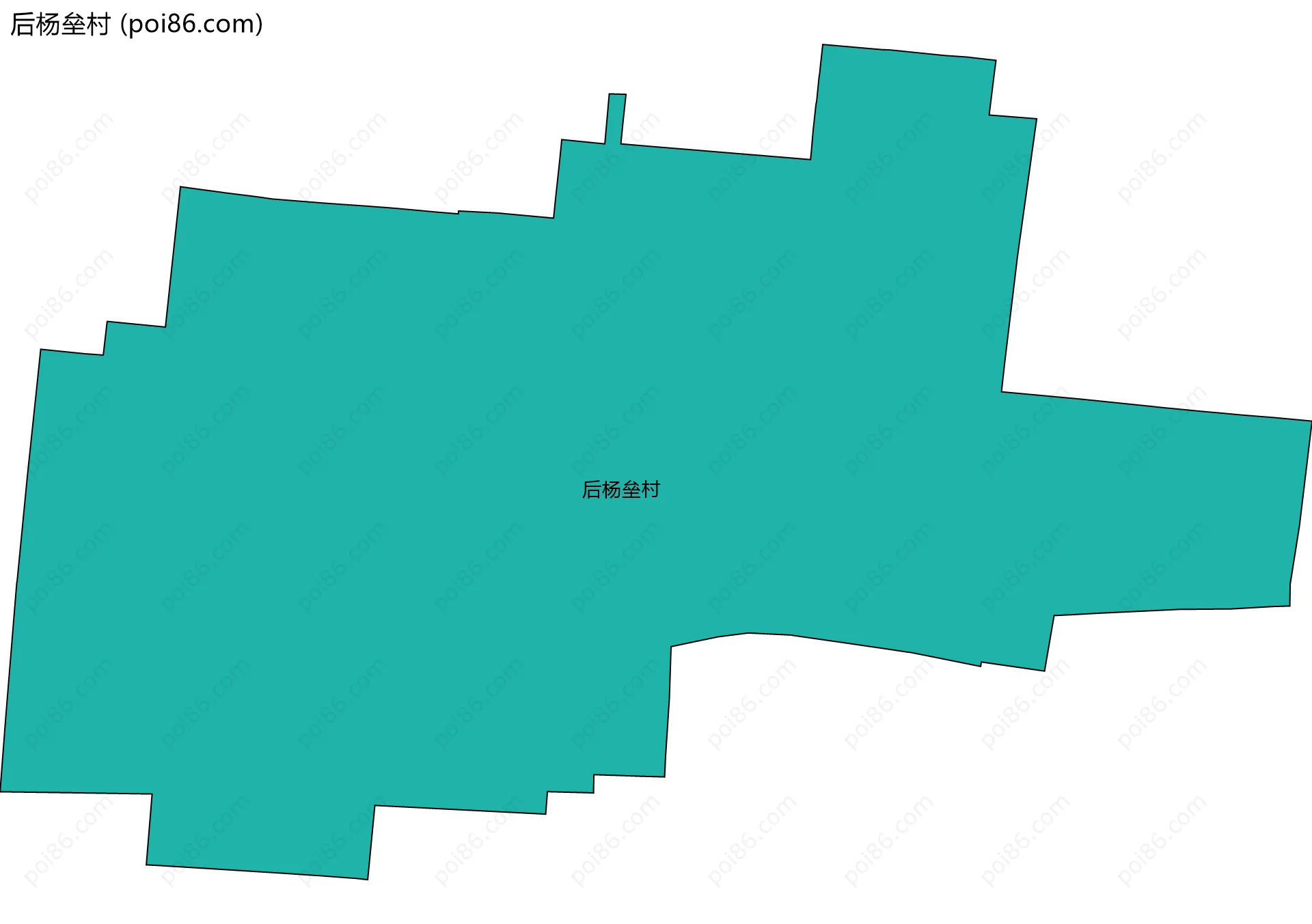 后杨垒村边界地图