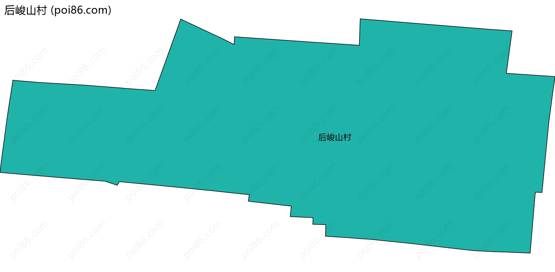 后峻山村边界地图