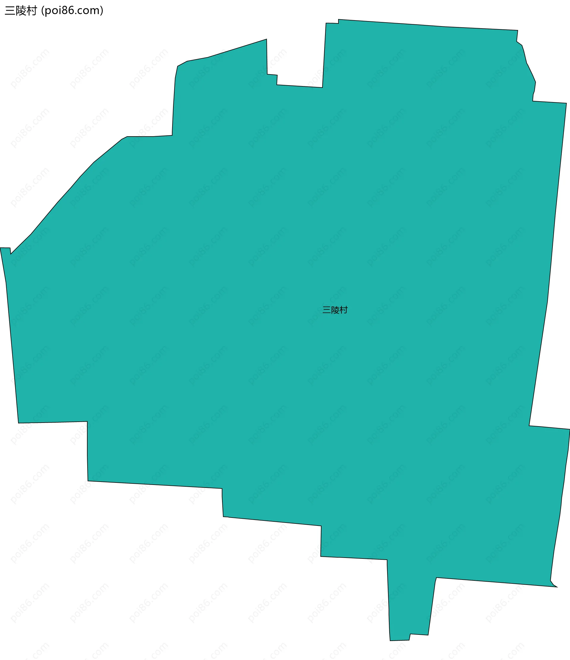 三陵村边界地图