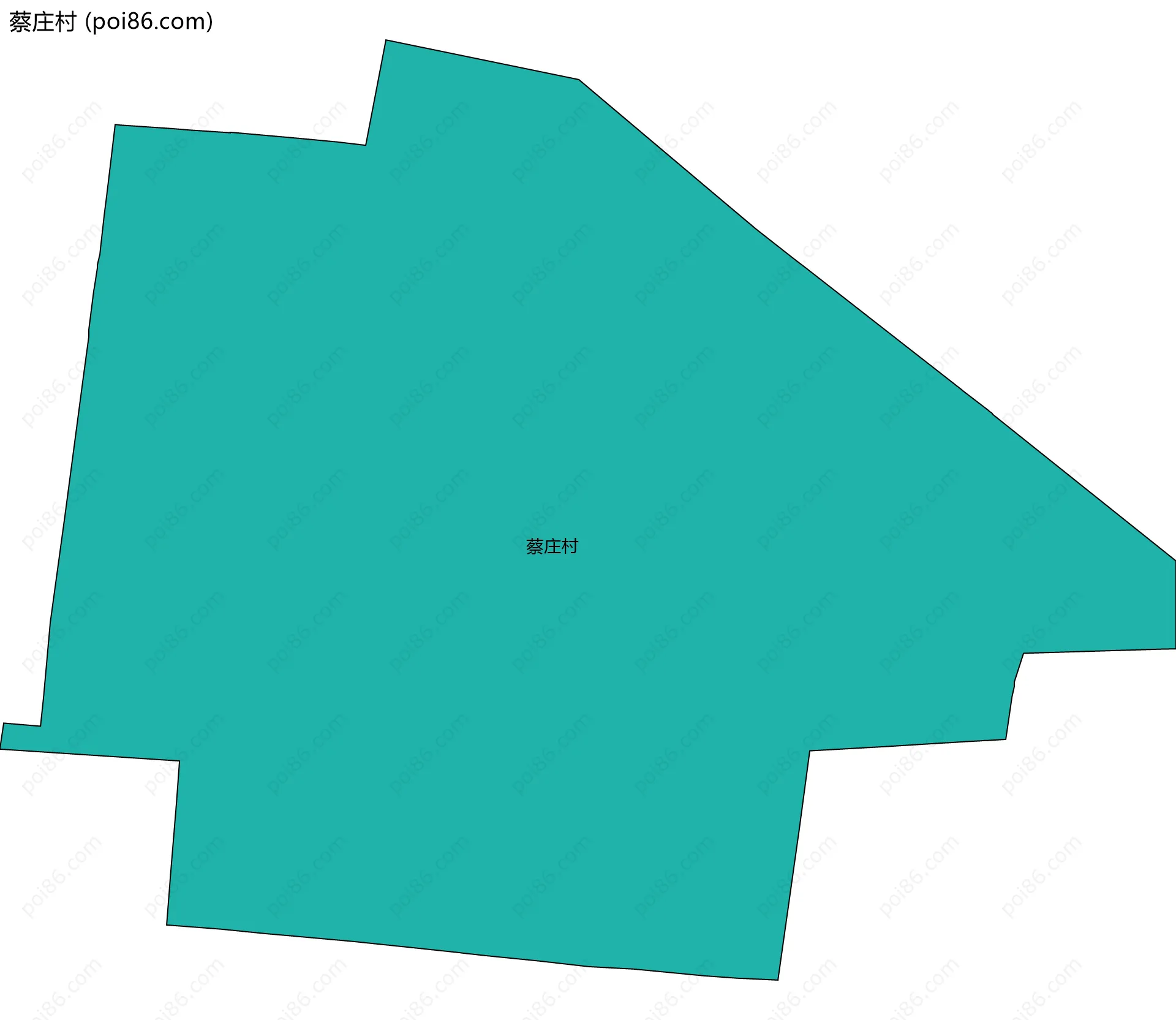 蔡庄村边界地图