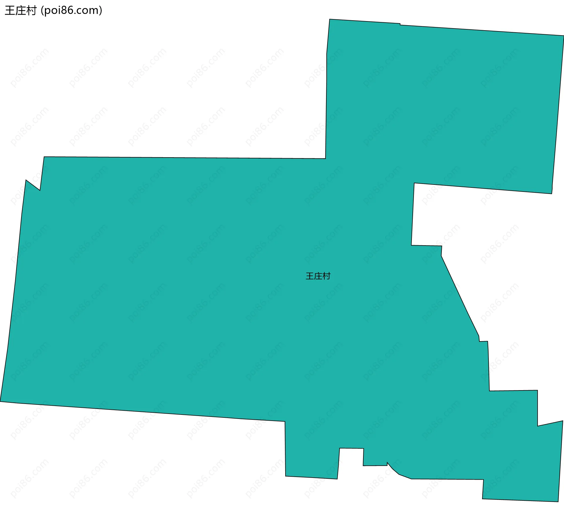 王庄村边界地图