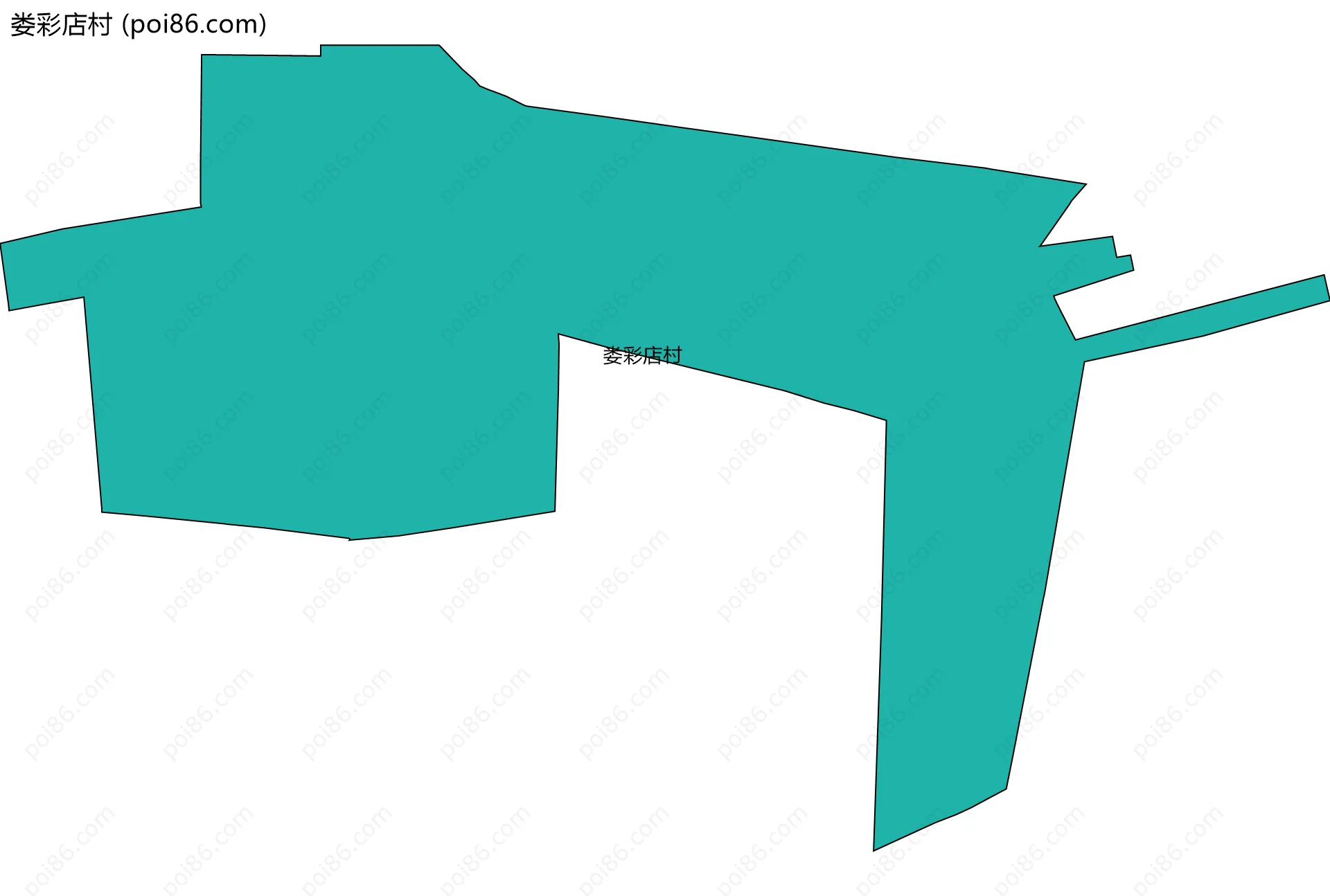 娄彩店村边界地图