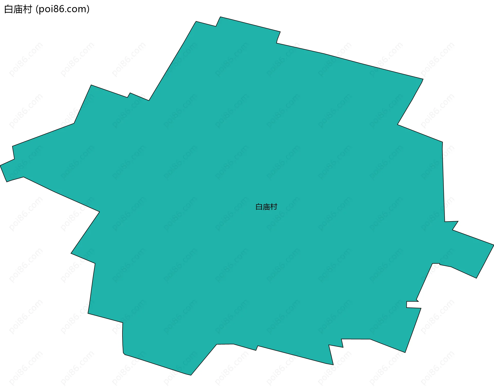 白庙村边界地图