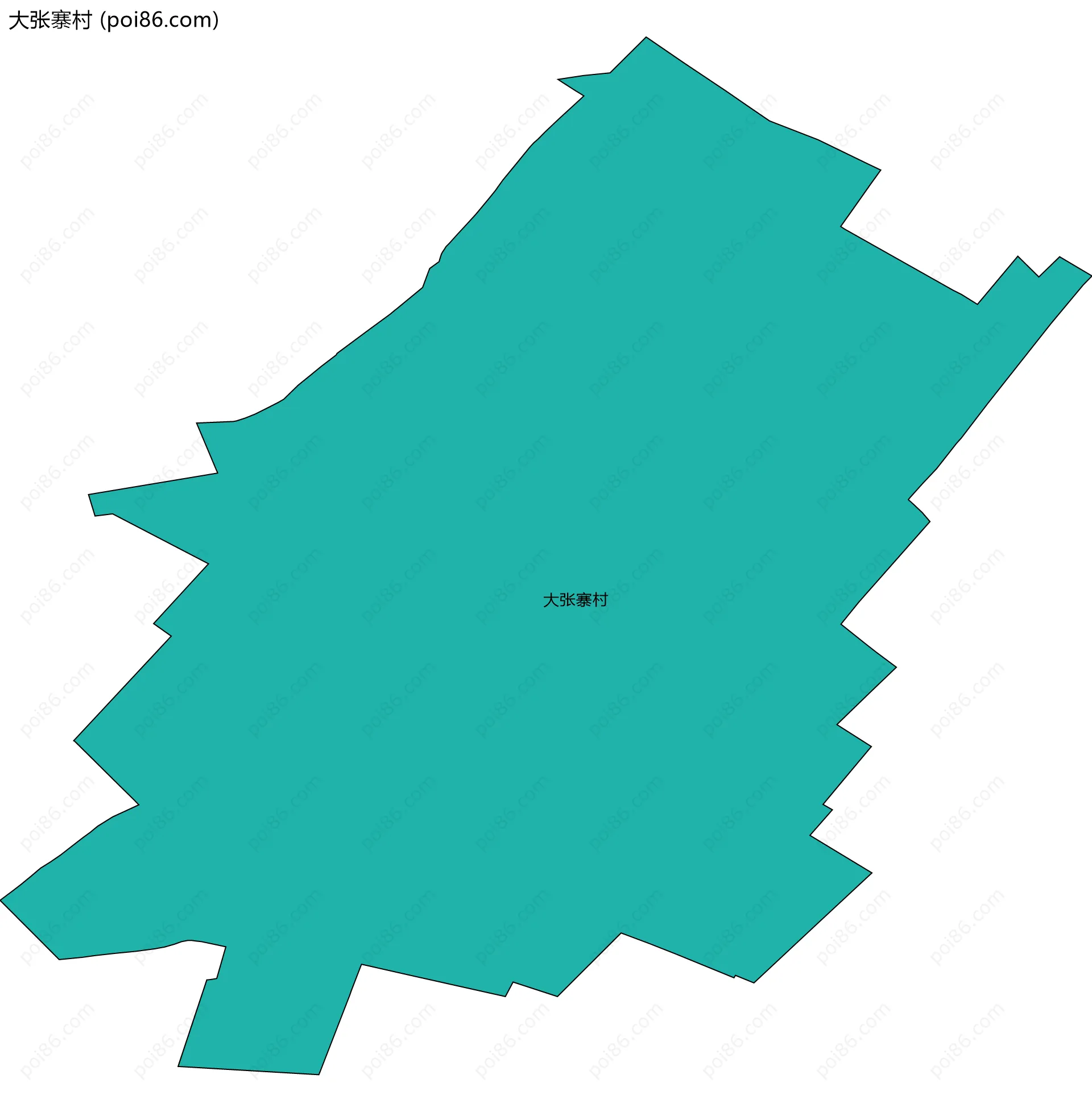 大张寨村边界地图