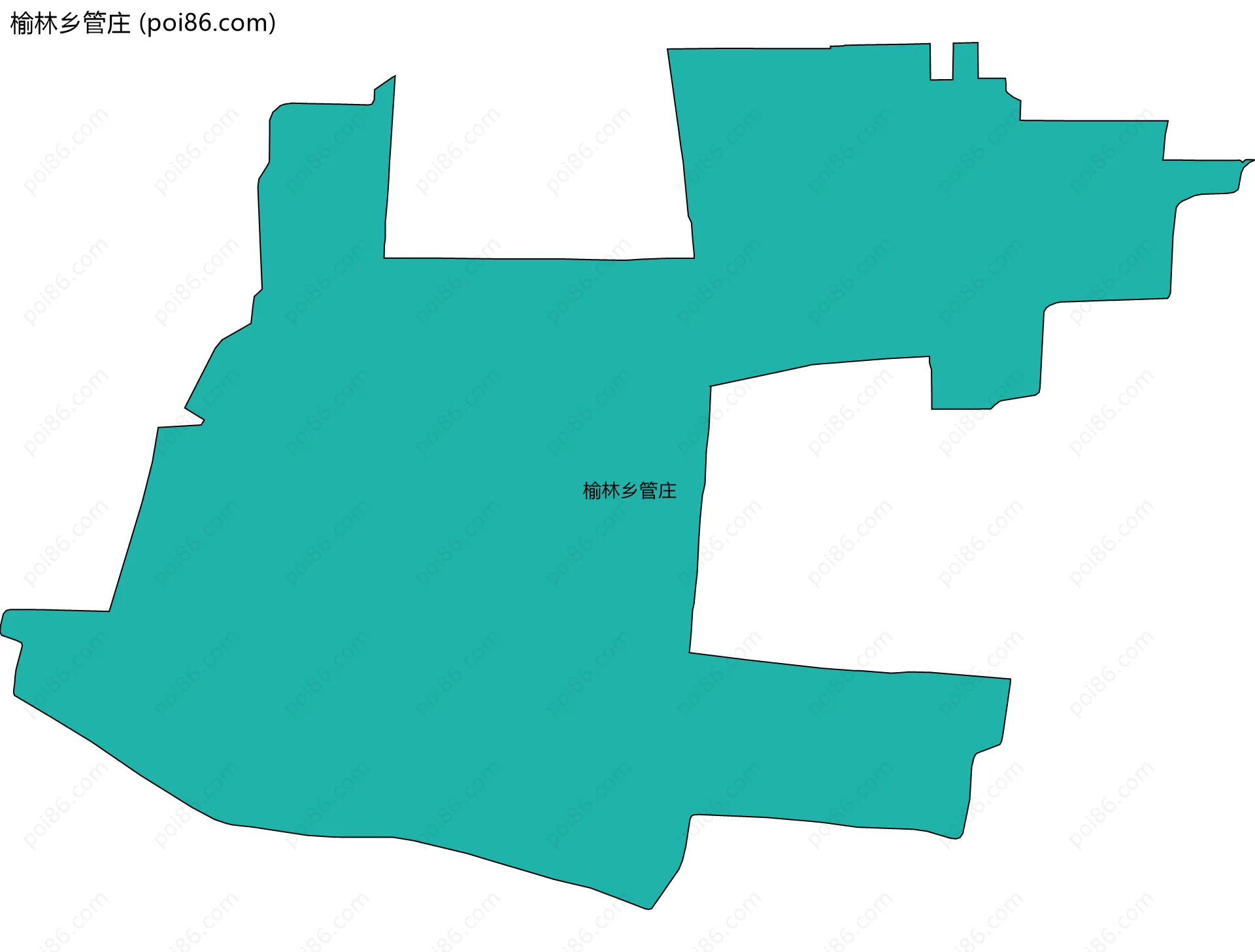 榆林乡管庄边界地图