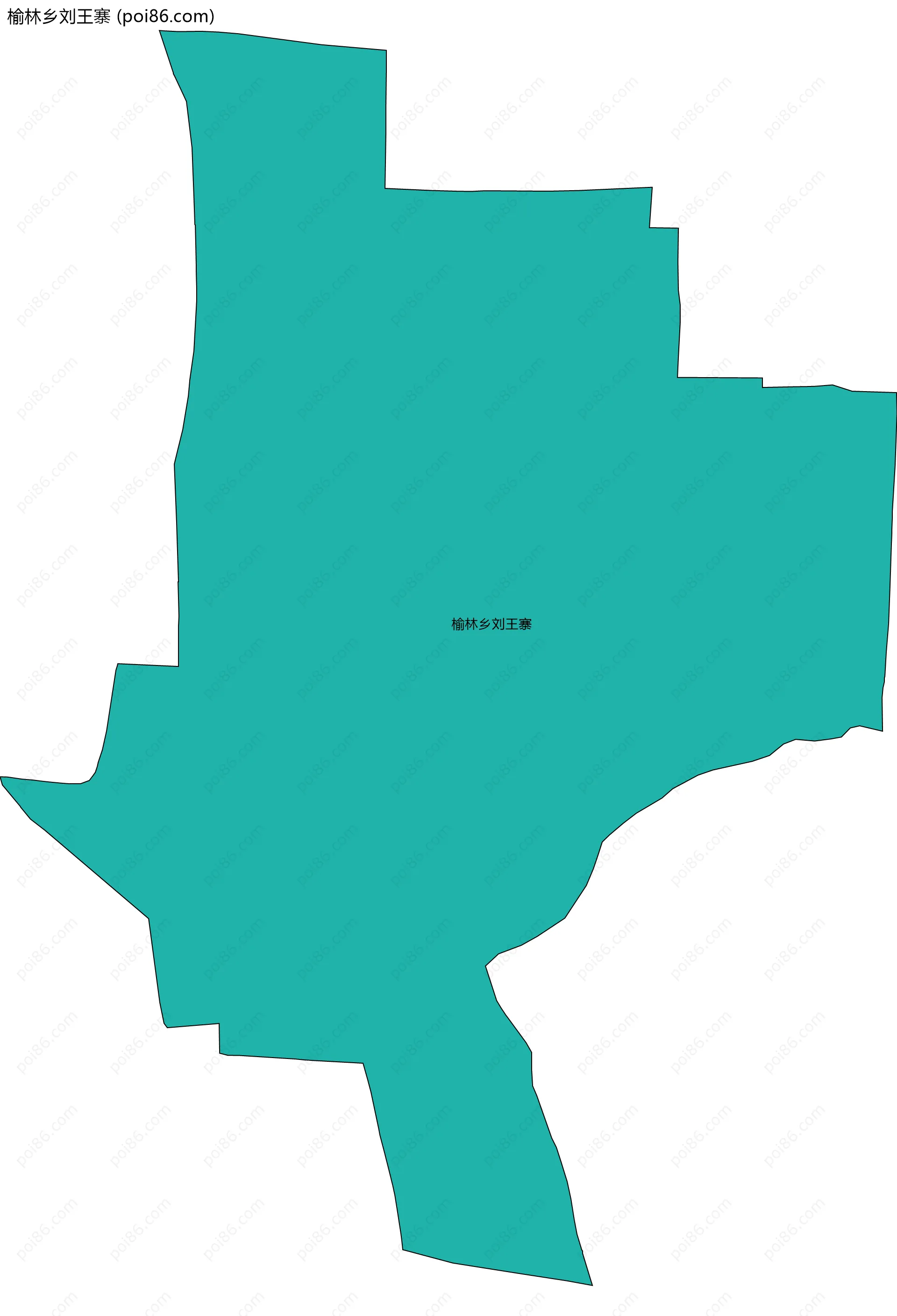 榆林乡刘王寨边界地图