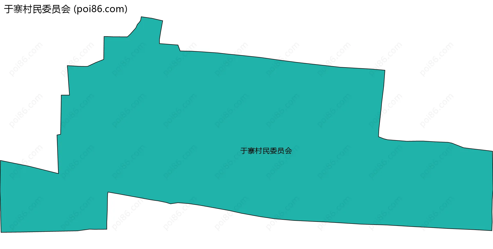 于寨村民委员会边界地图