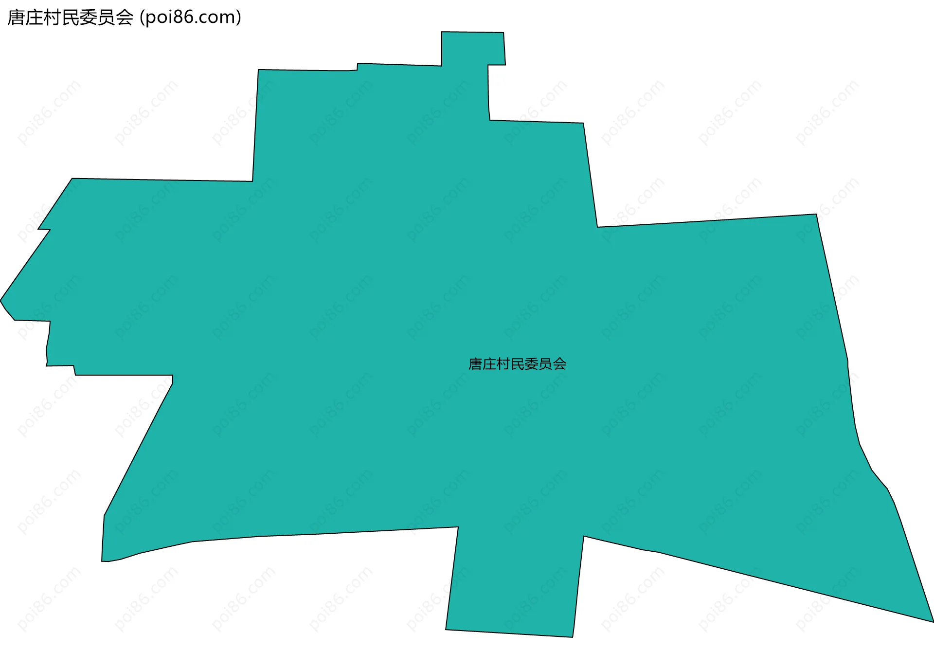唐庄村民委员会边界地图
