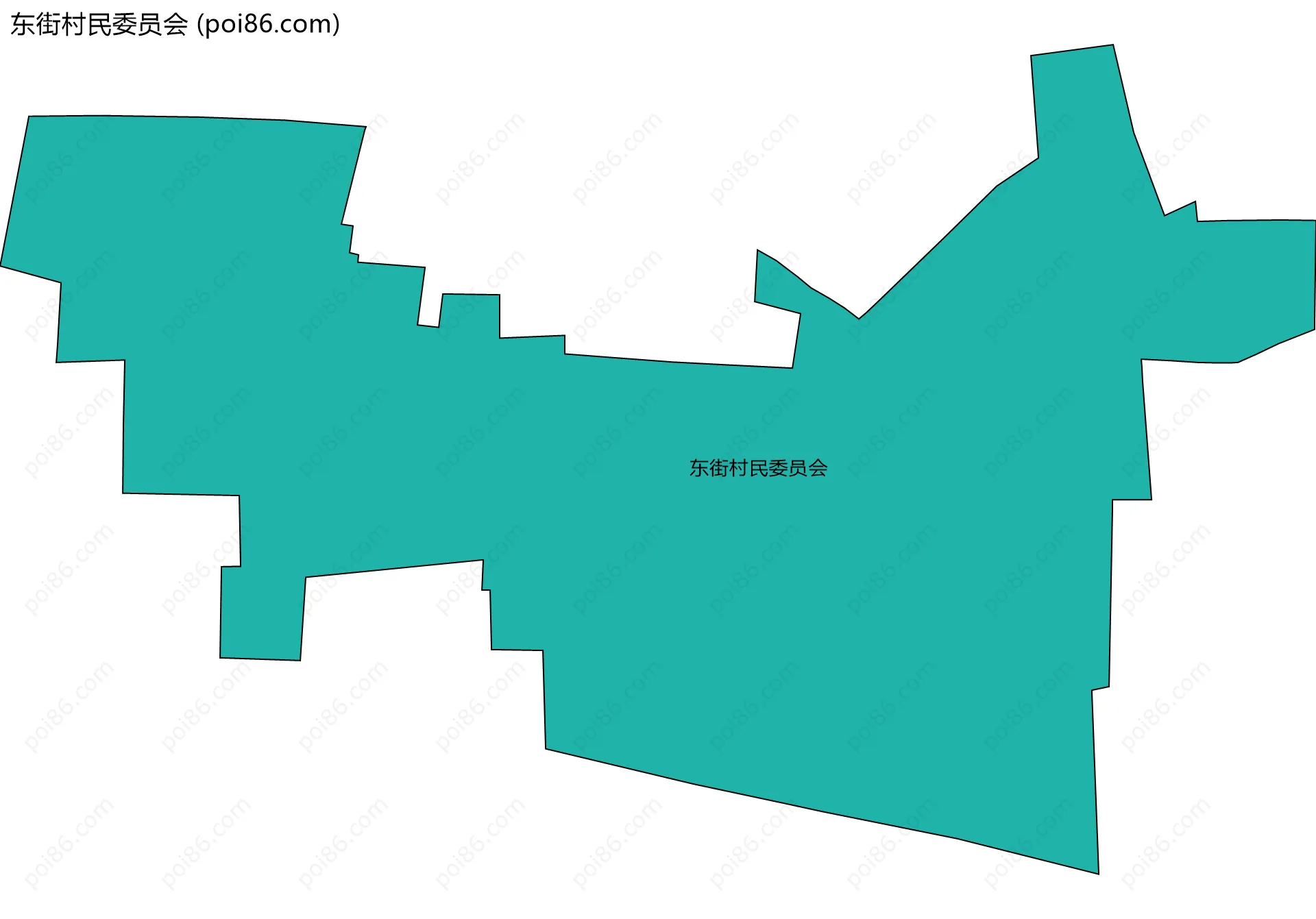东街村民委员会边界地图