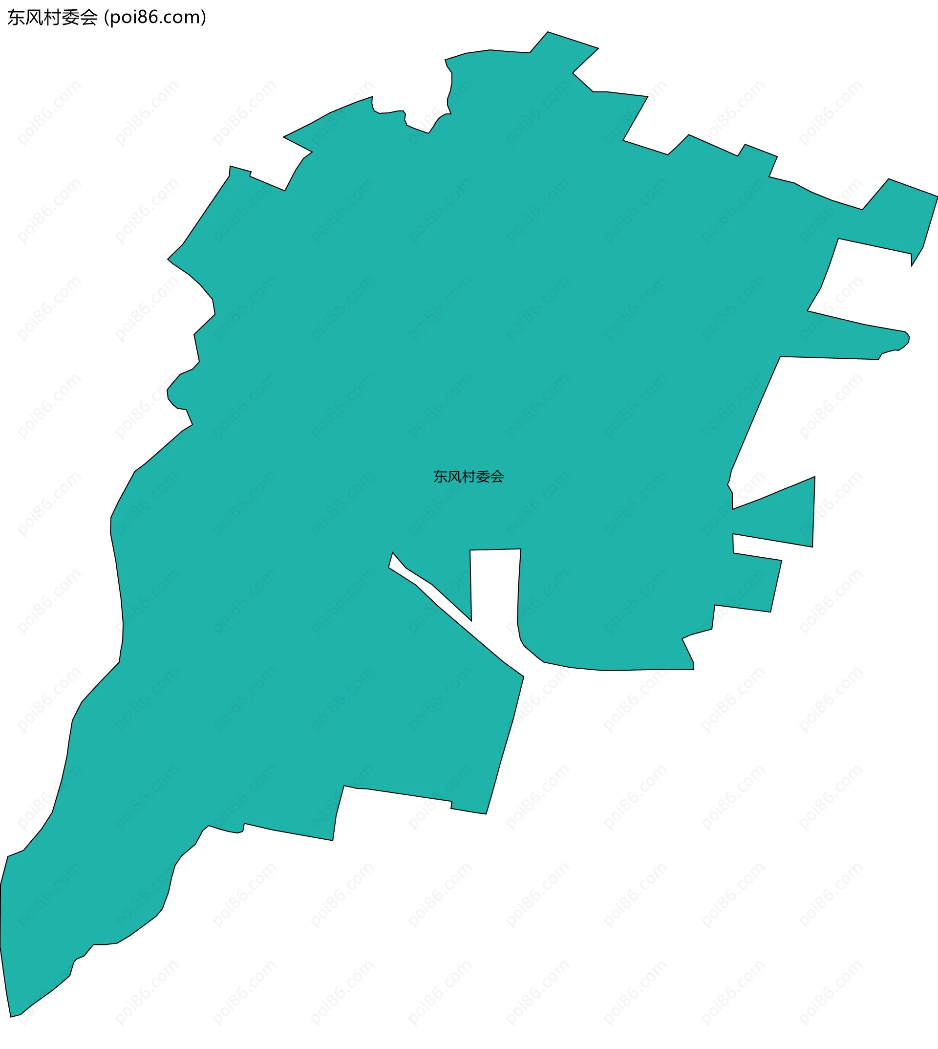 东风村委会边界地图