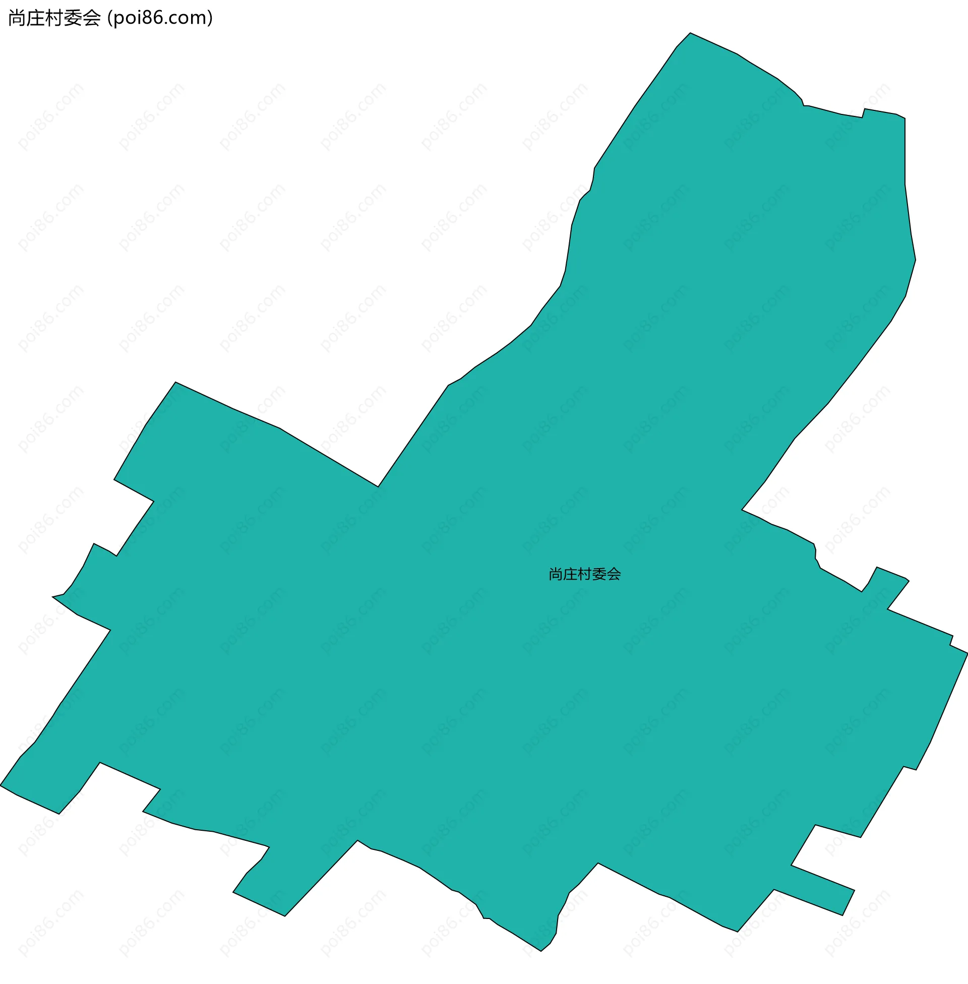 尚庄村委会边界地图