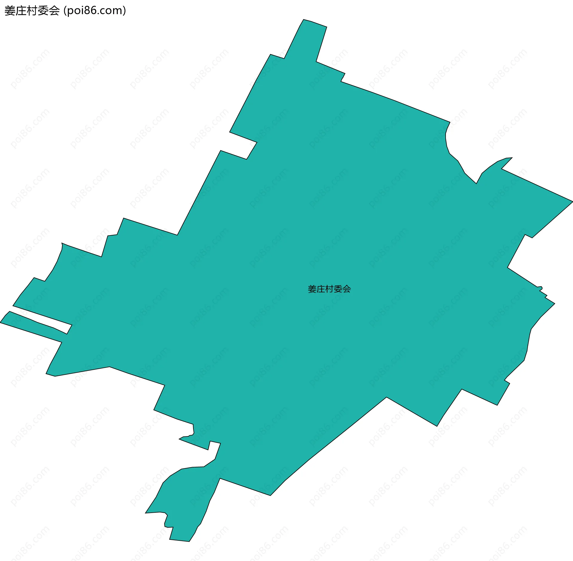 姜庄村委会边界地图
