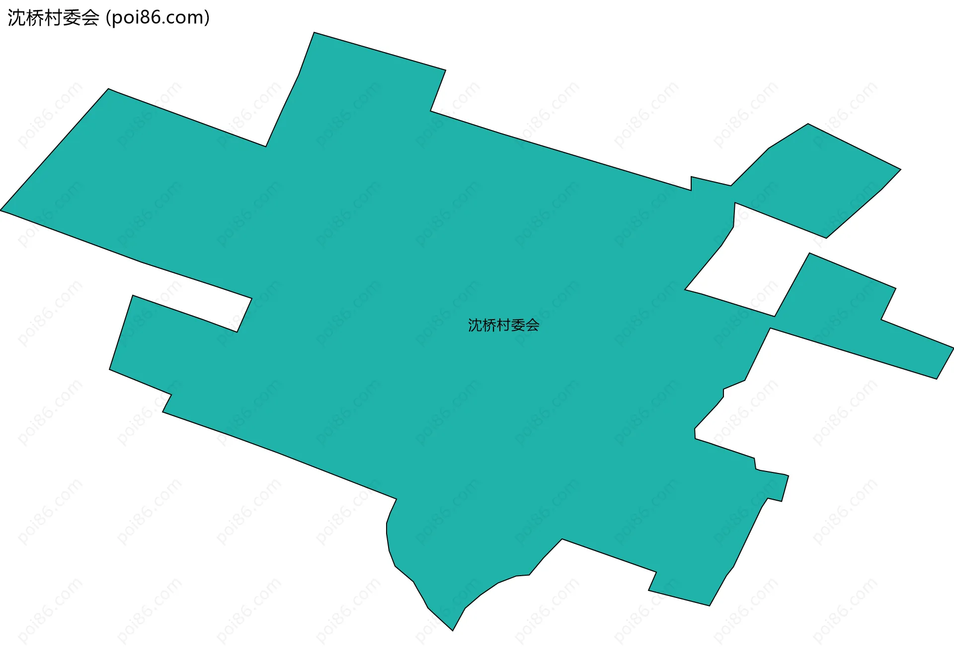 沈桥村委会边界地图