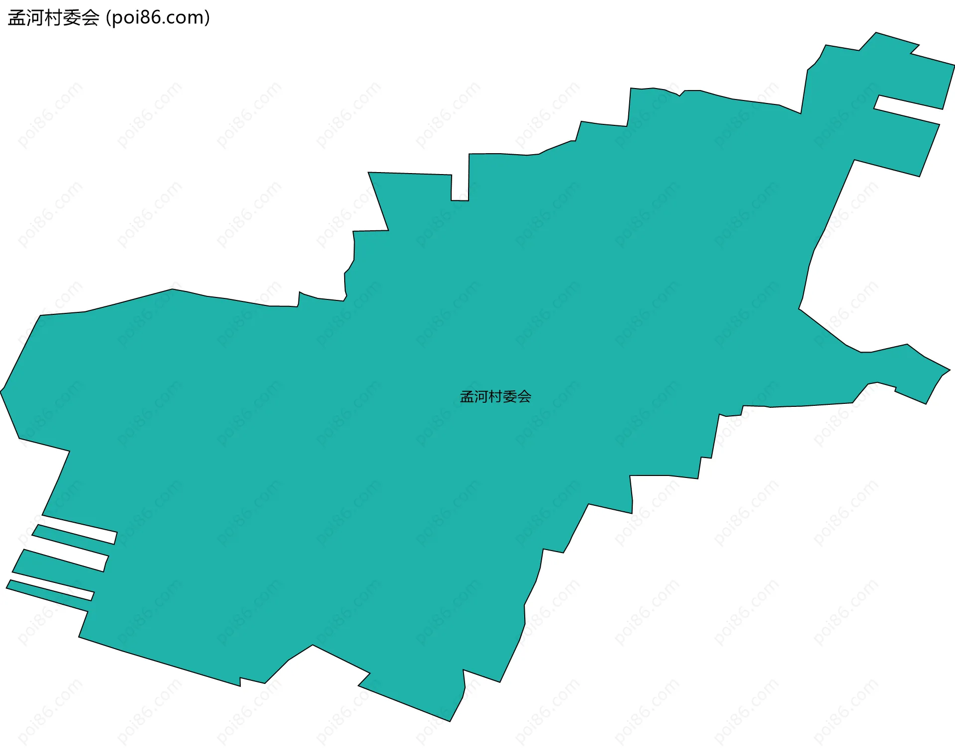 孟河村委会边界地图