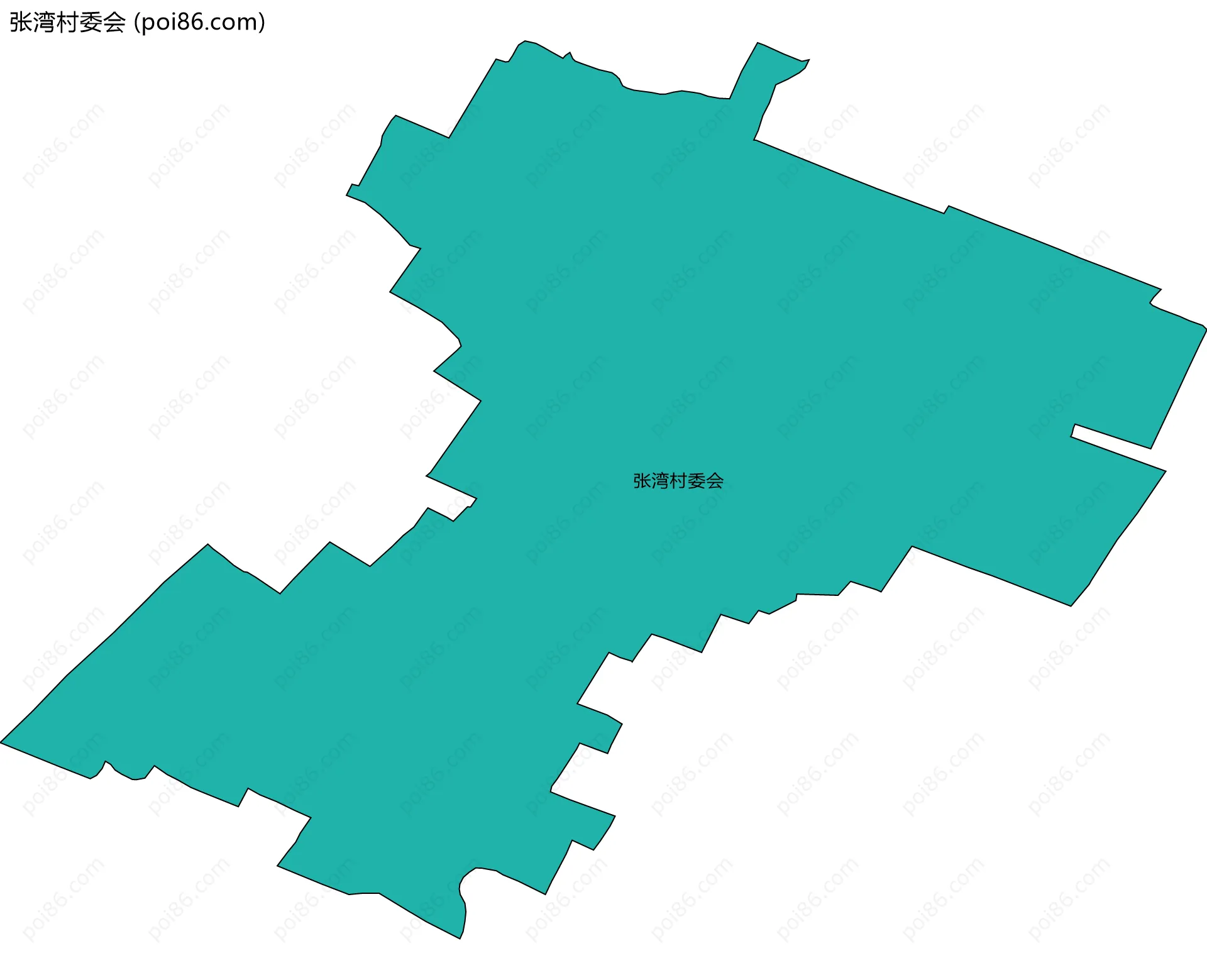 张湾村委会边界地图