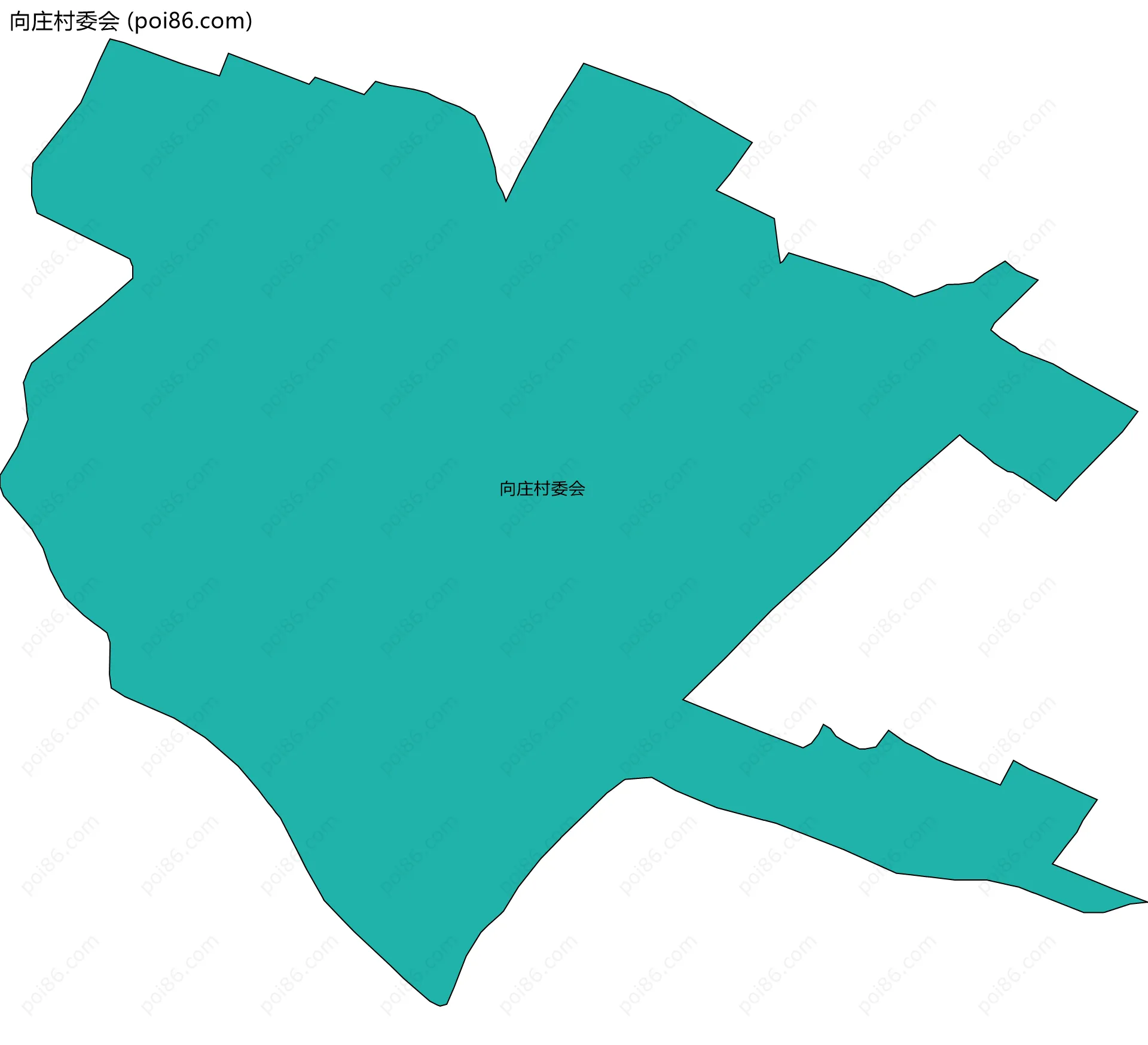 向庄村委会边界地图