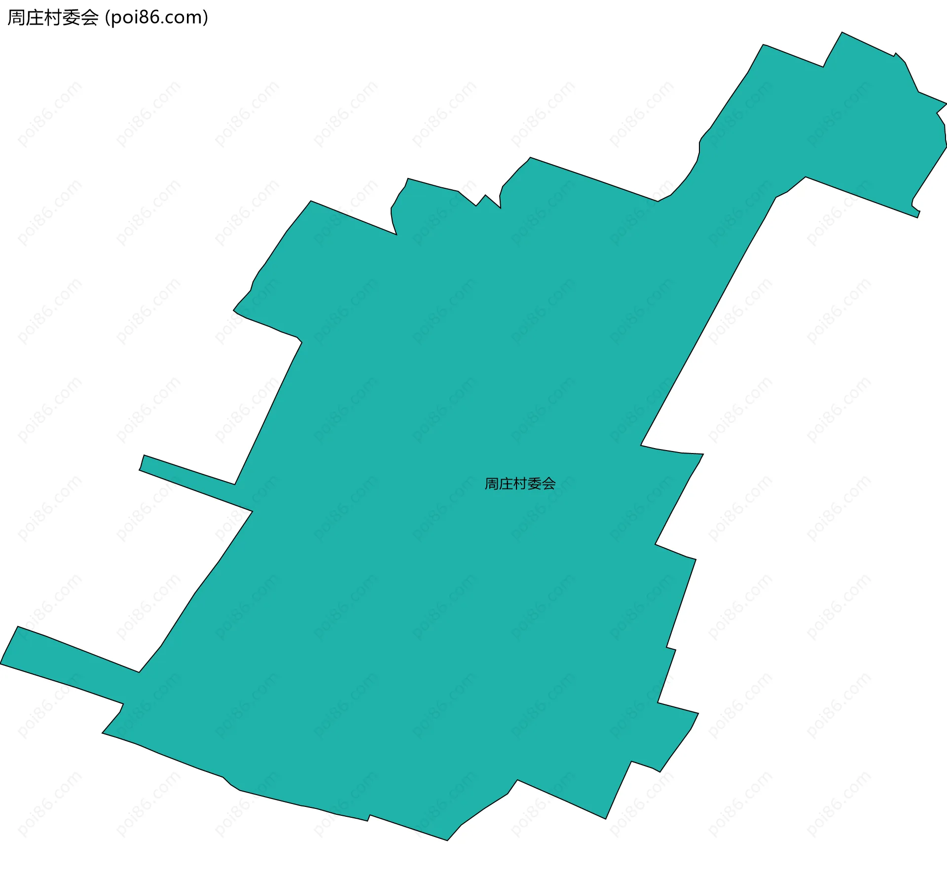 周庄村委会边界地图