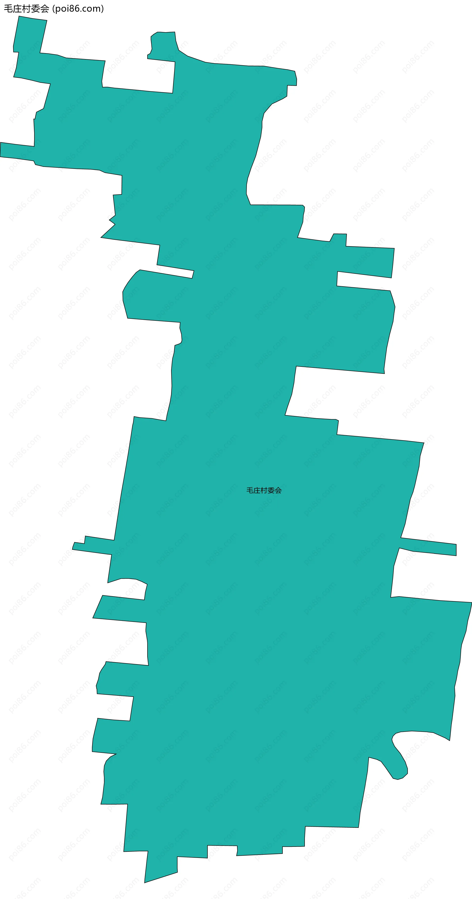 毛庄村委会边界地图