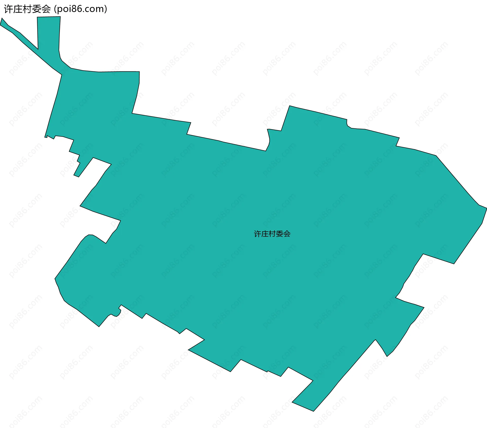 许庄村委会边界地图
