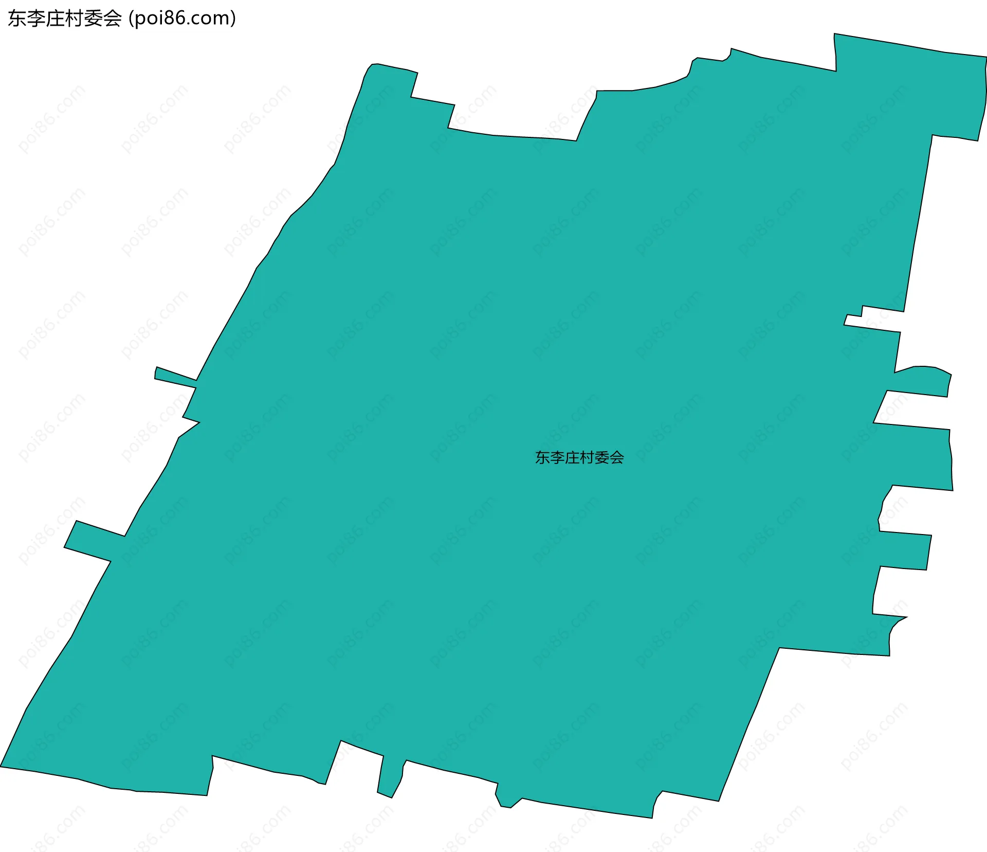 东李庄村委会边界地图