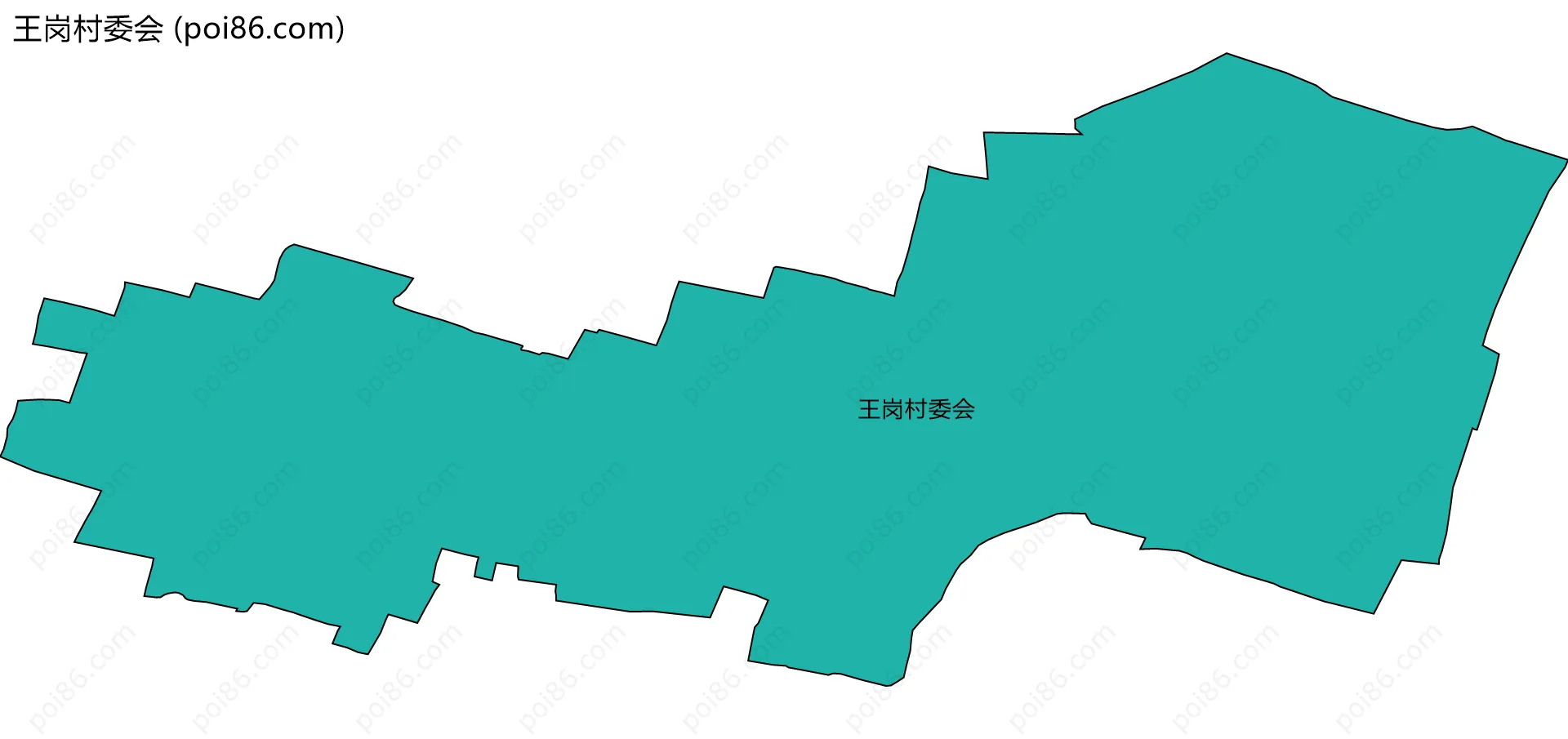 王岗村委会边界地图