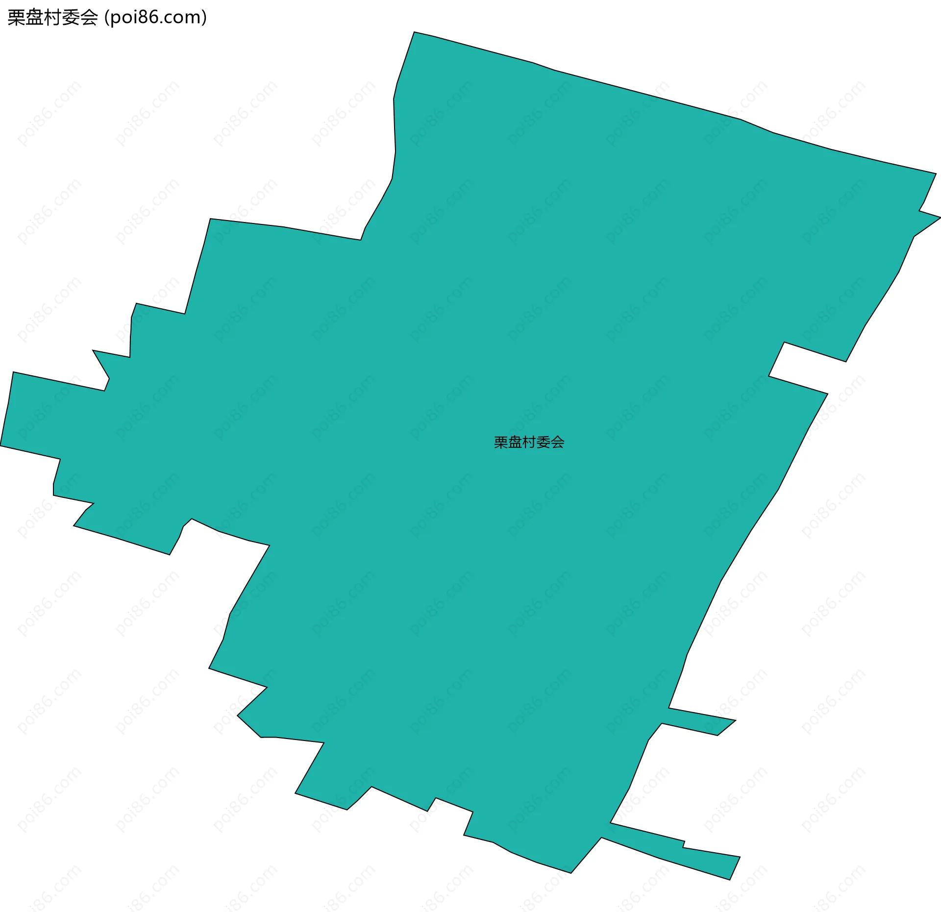 栗盘村委会边界地图