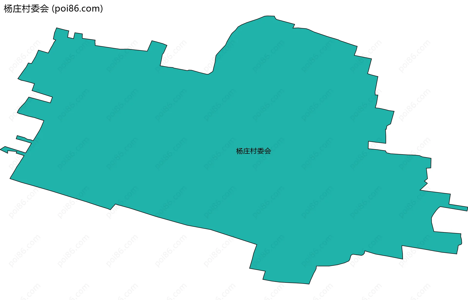 杨庄村委会边界地图