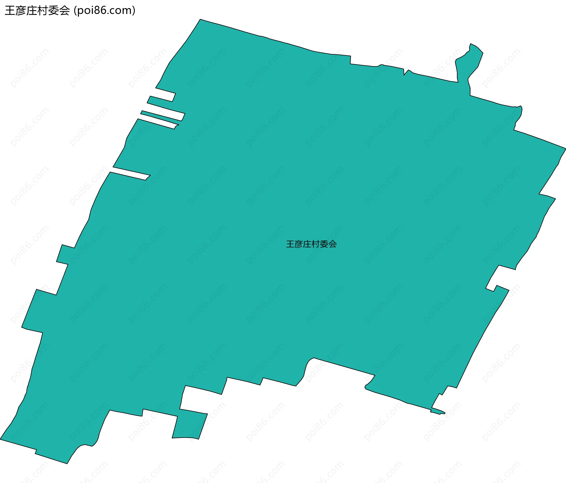 王彦庄村委会边界地图