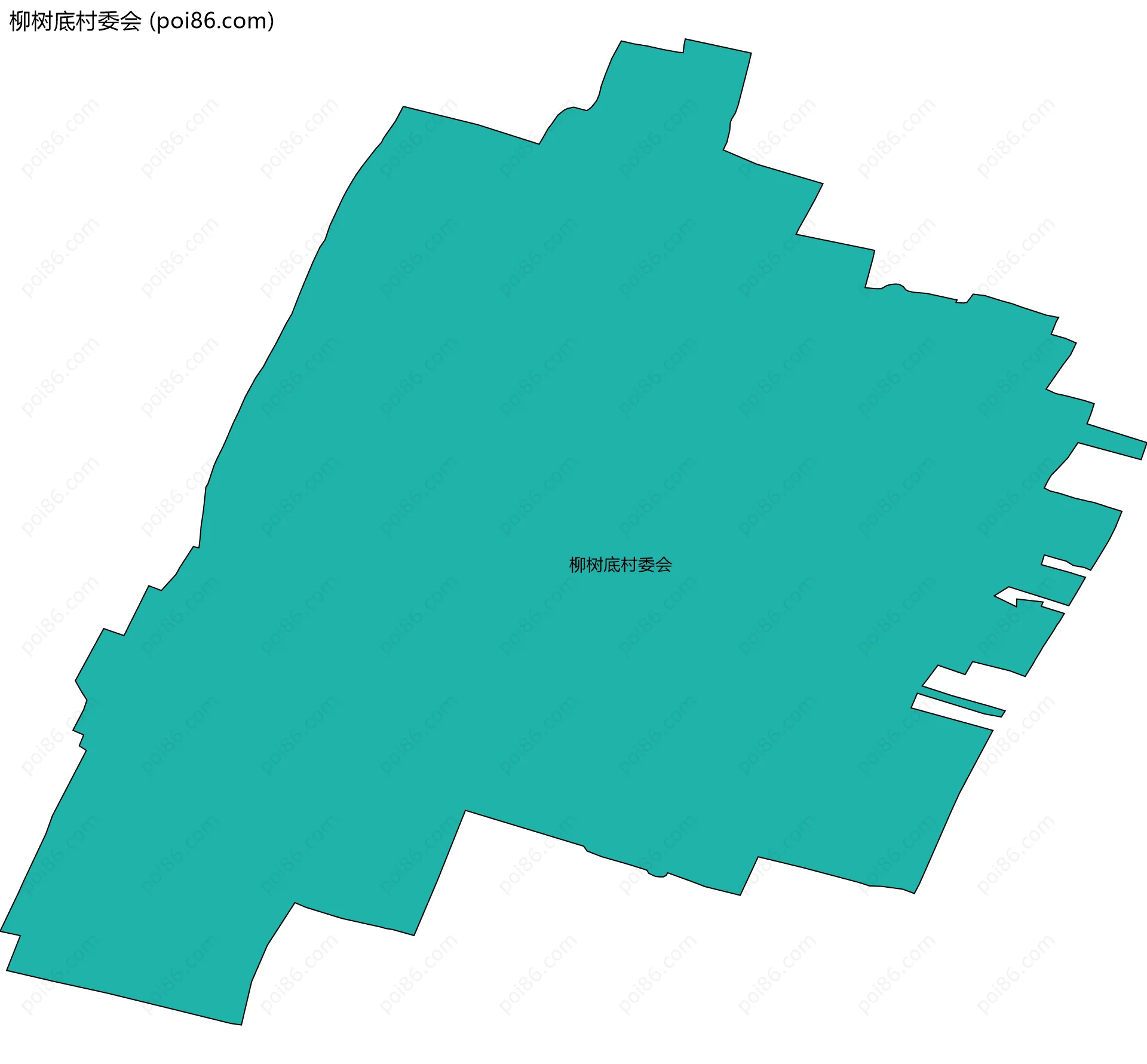 柳树底村委会边界地图
