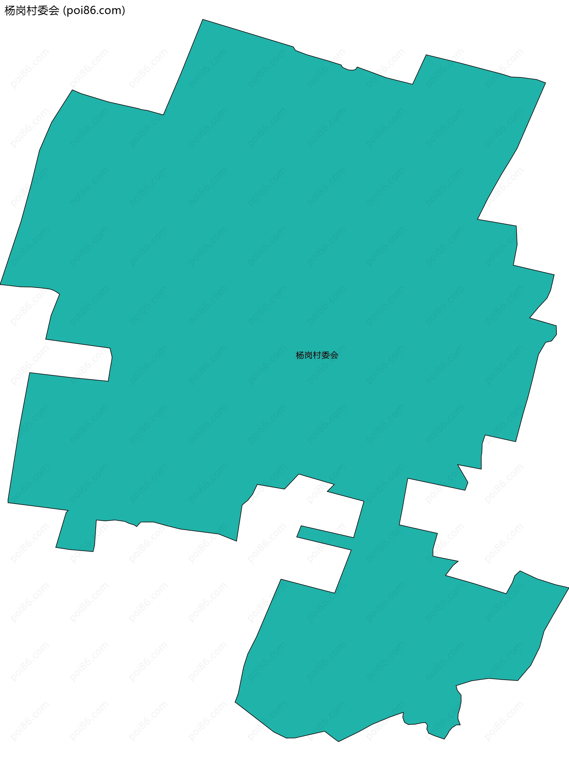 杨岗村委会边界地图