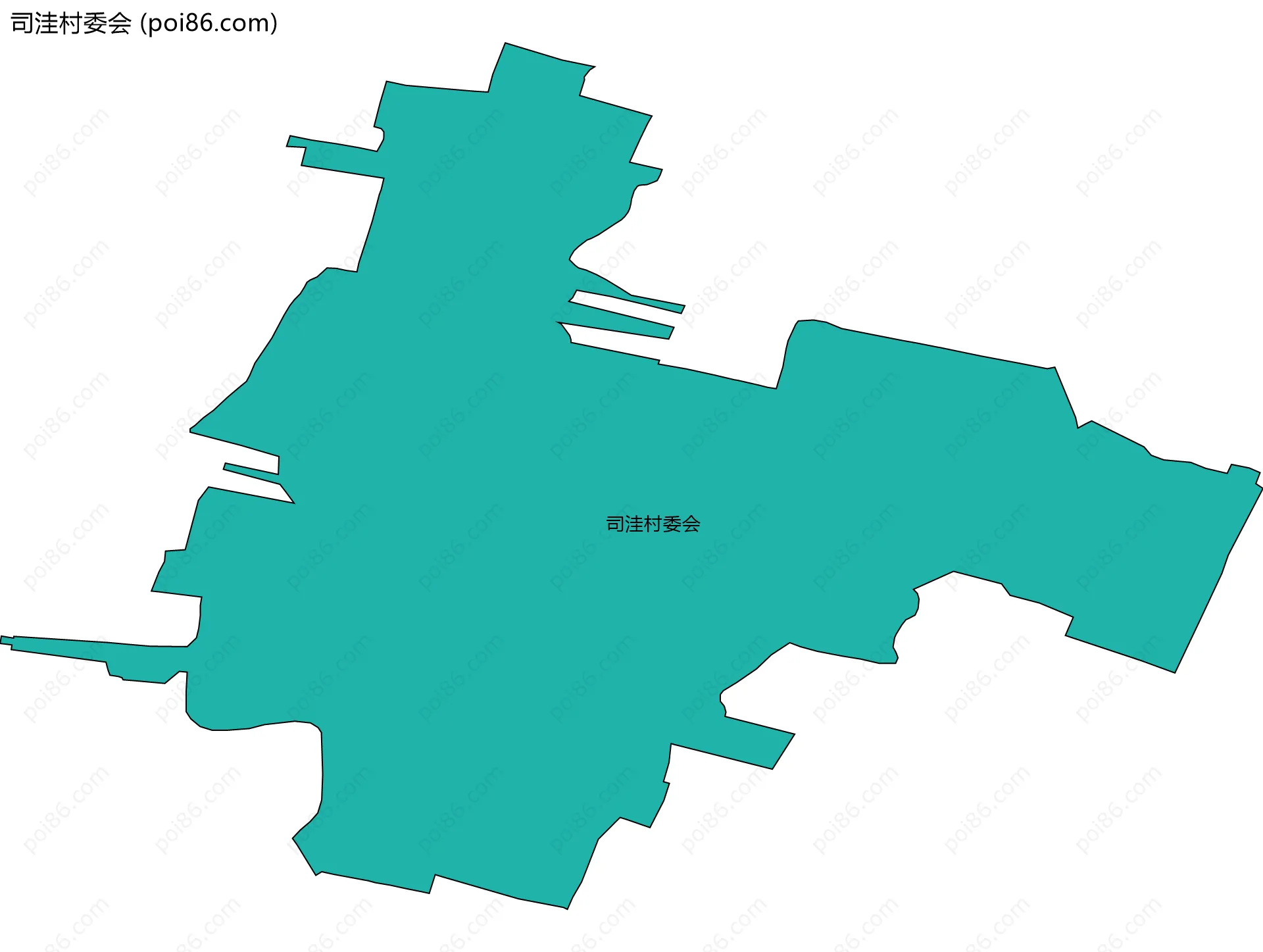 司洼村委会边界地图