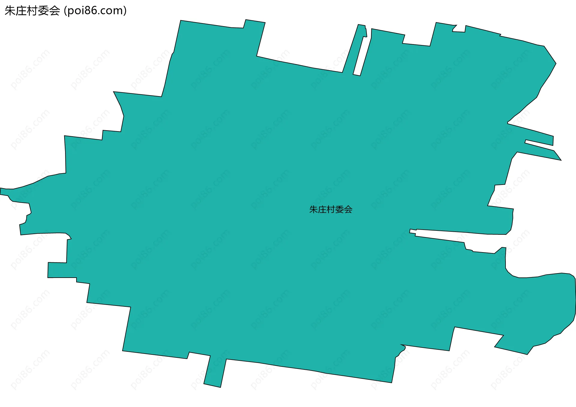 朱庄村委会边界地图